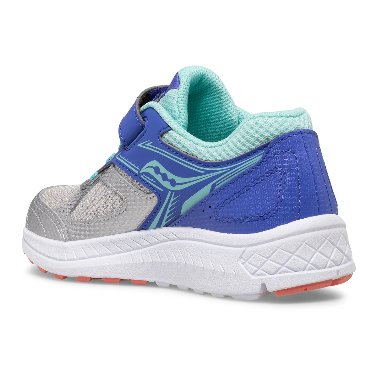 Cohesion 14 A/C Sneaker - Big Kid Silver/Periwinkle/Turq - Image 3