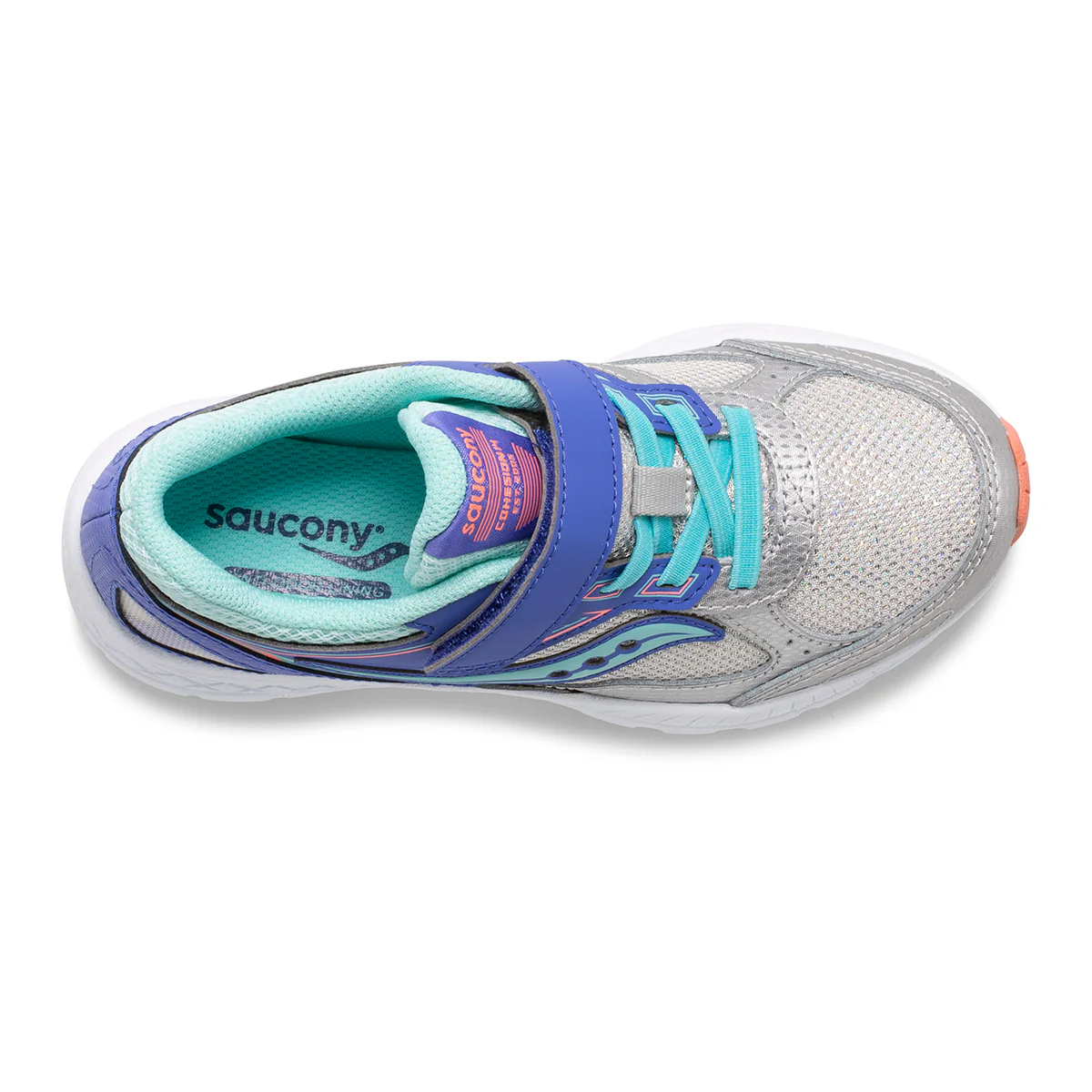 Cohesion 14 A/C Sneaker - Big Kid Silver/Periwinkle/Turq - Image 5