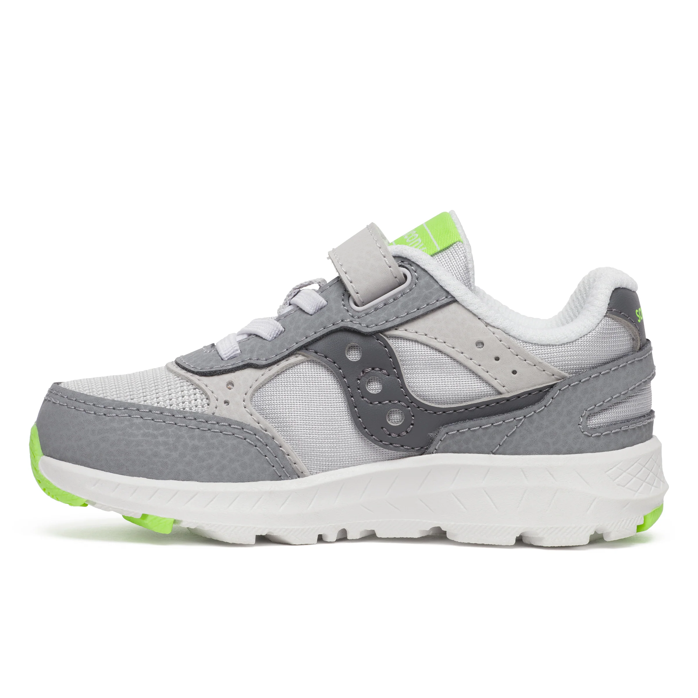 Eclipse Jr Sneaker - Little Kid White/Grey/Lime - Image 3