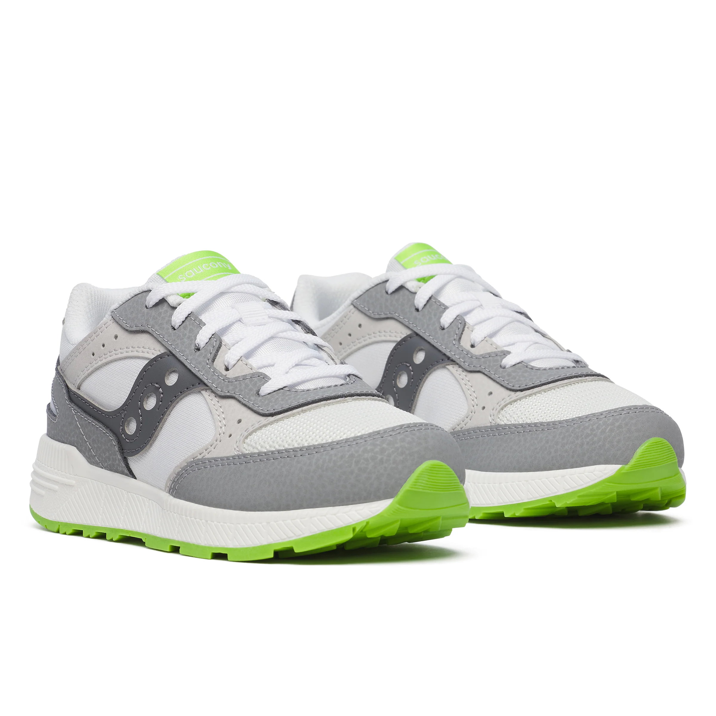 Eclipse KDZ Sneaker - Big Kid White/Grey/Lime - Image 2