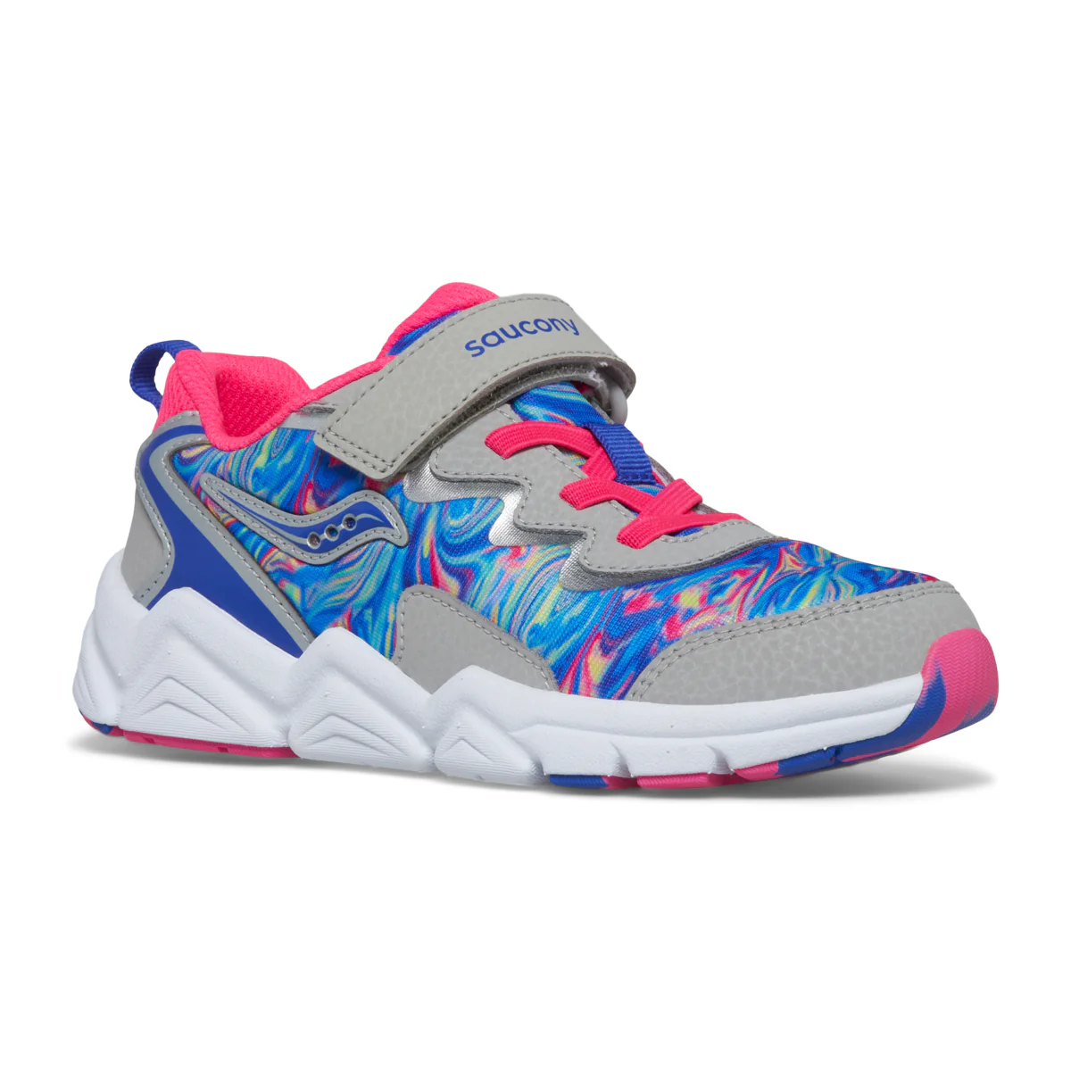 Flash A/C 3.0 Sneaker - Big Kid Grey/Pink/Blue - Image 2