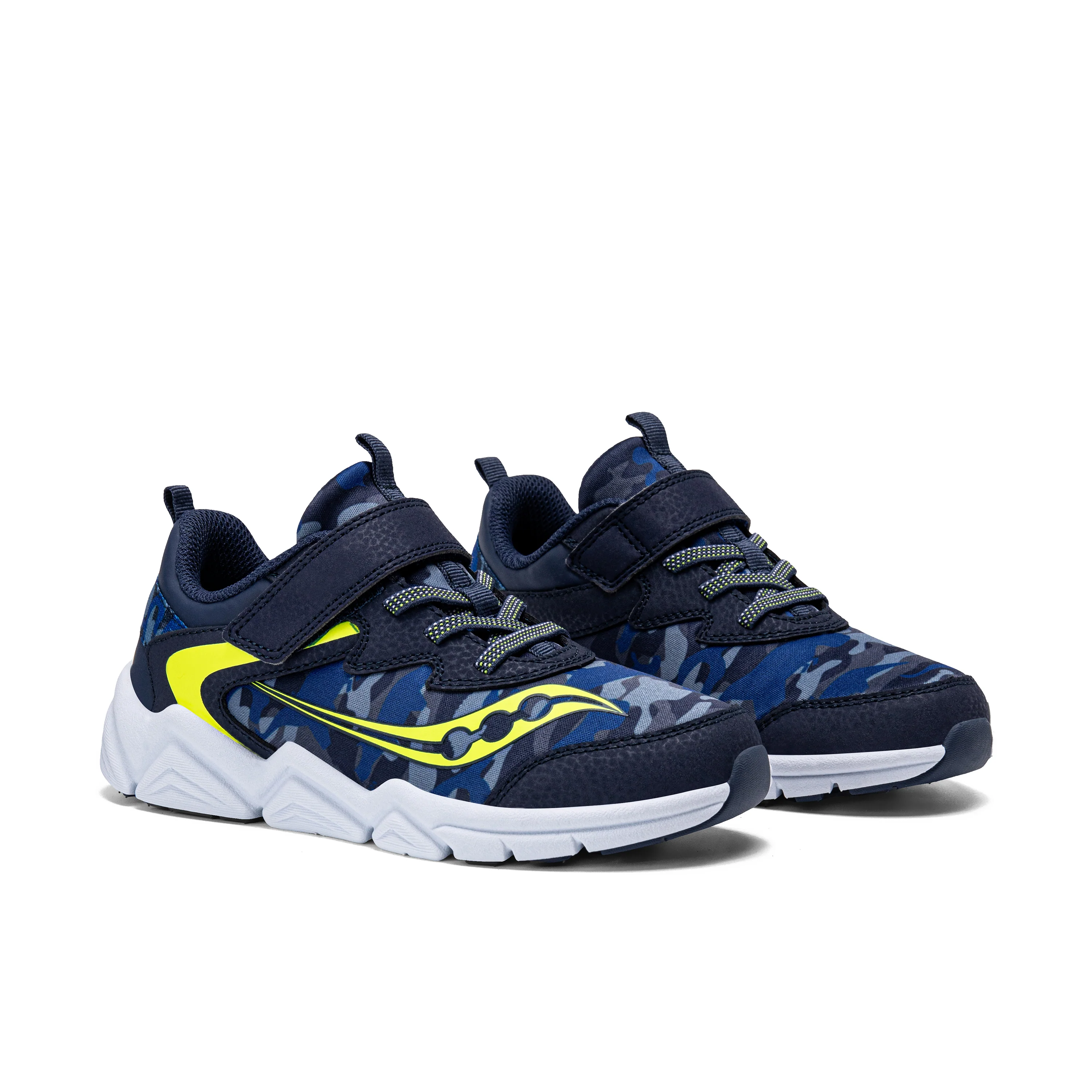 Flash LE Sneaker - Big Kid Navy/Lime - Image 2
