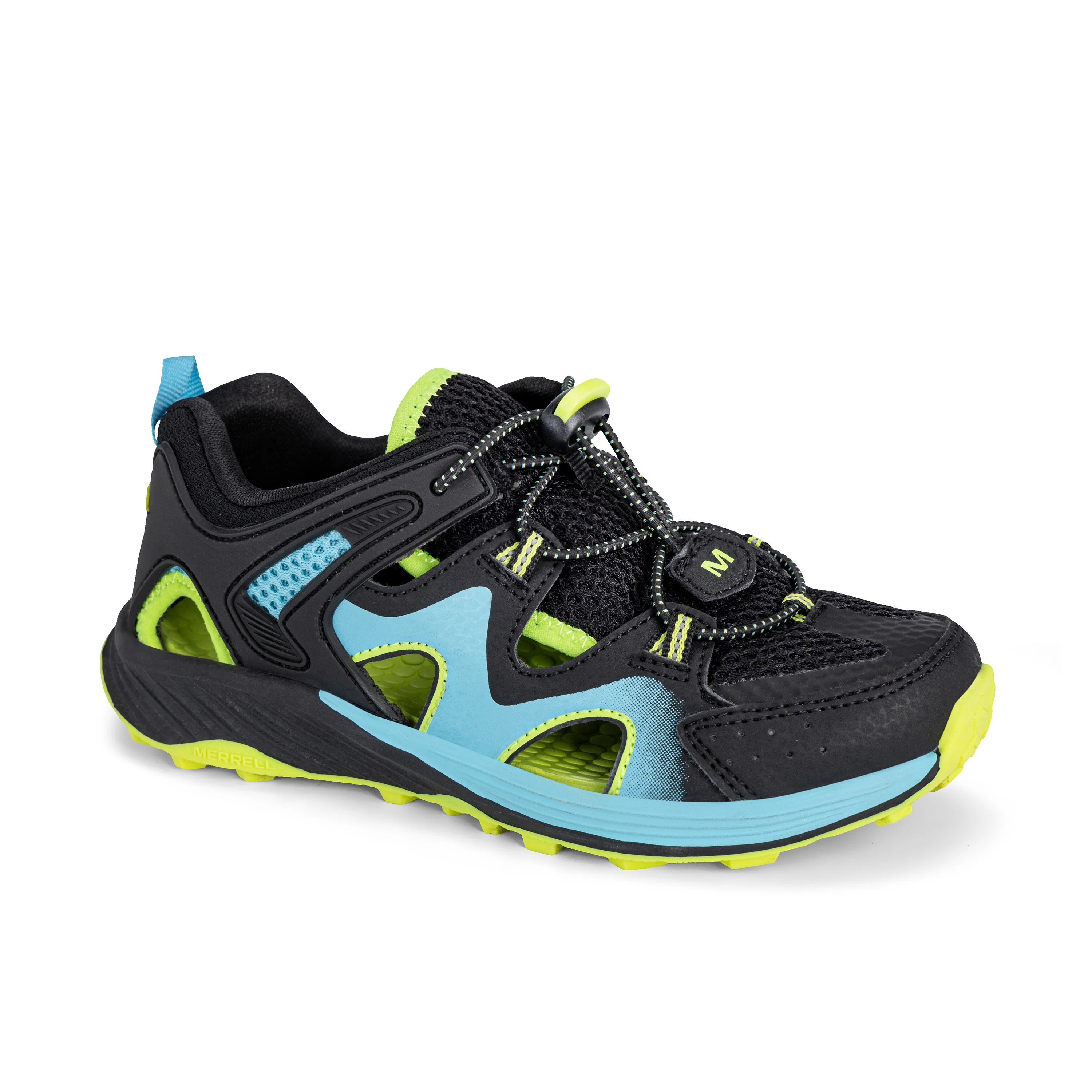 Hydro Force Sneaker - Big Kid Black/Blue/Lime - Image 7