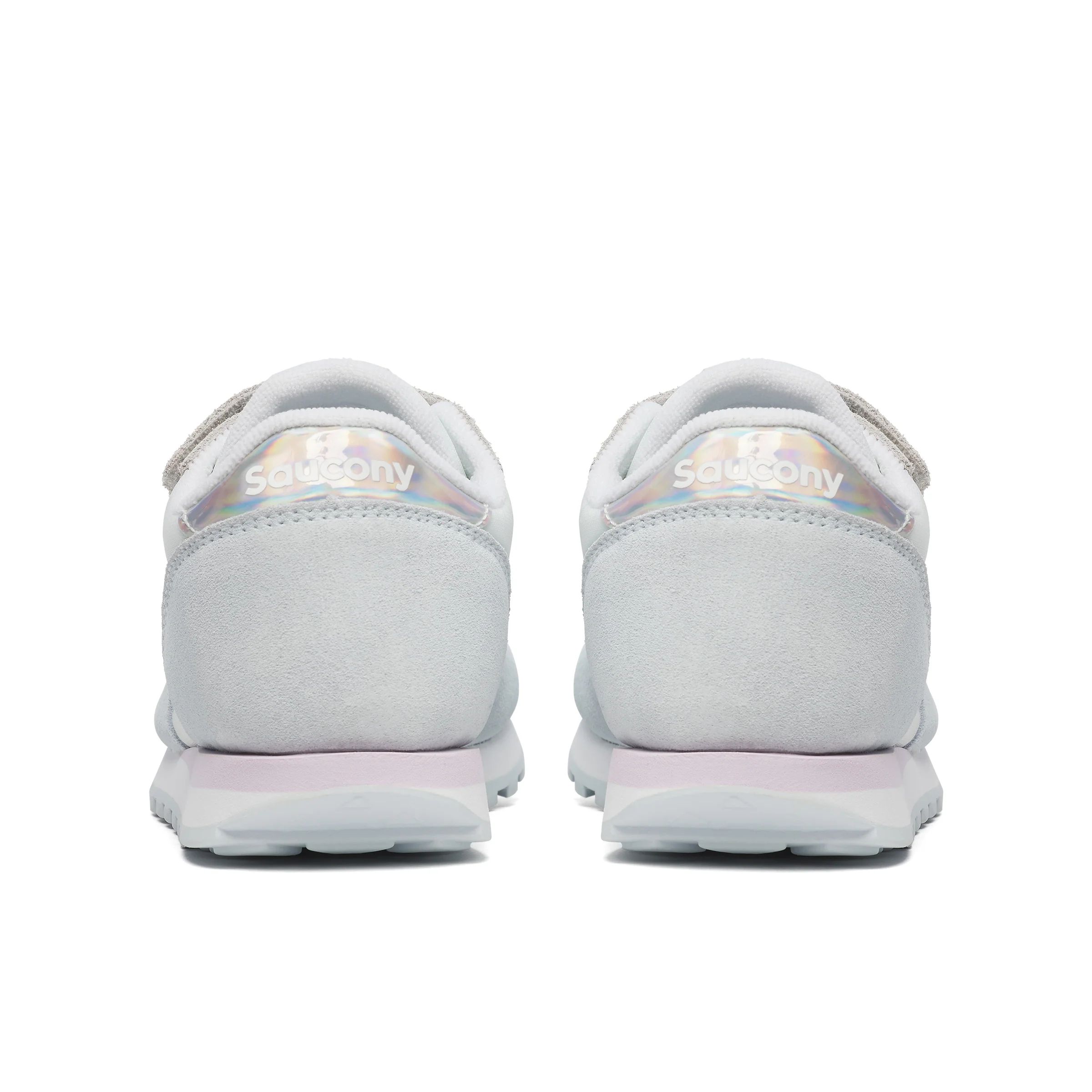 Jazz Double Hook & Loop Sneaker - Big Kid White/Blue - Image 4