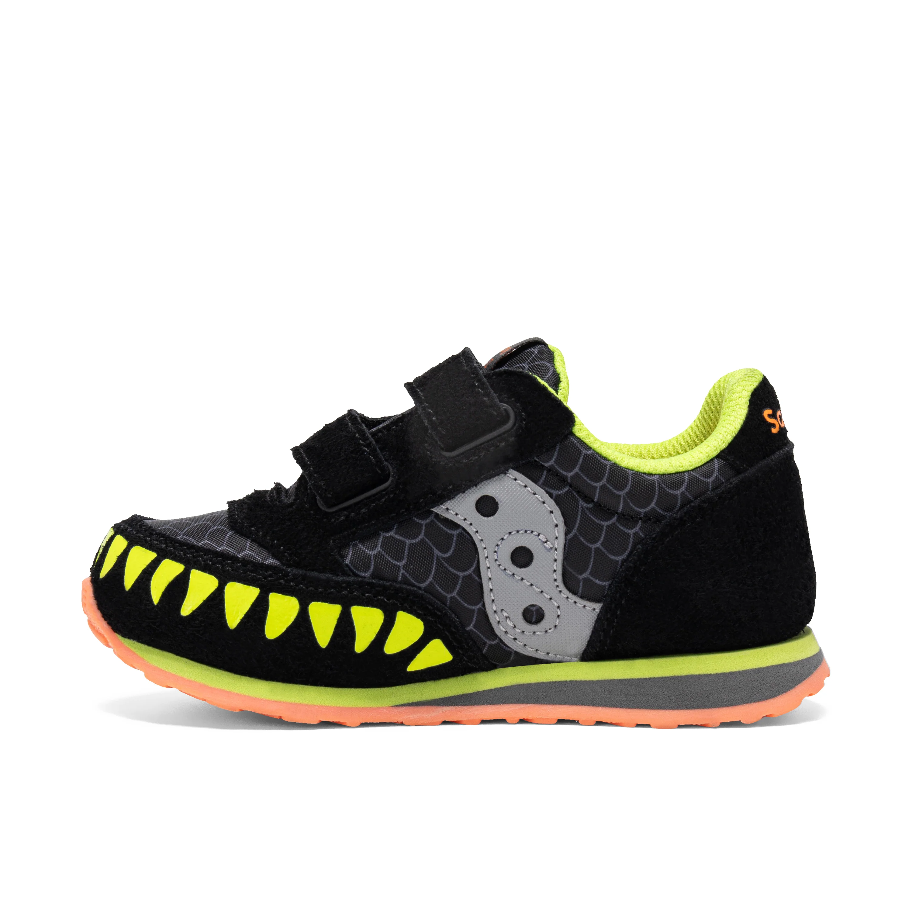 Jazz Hook & Loop Sneaker - Little Kid Black/Lime - Image 3