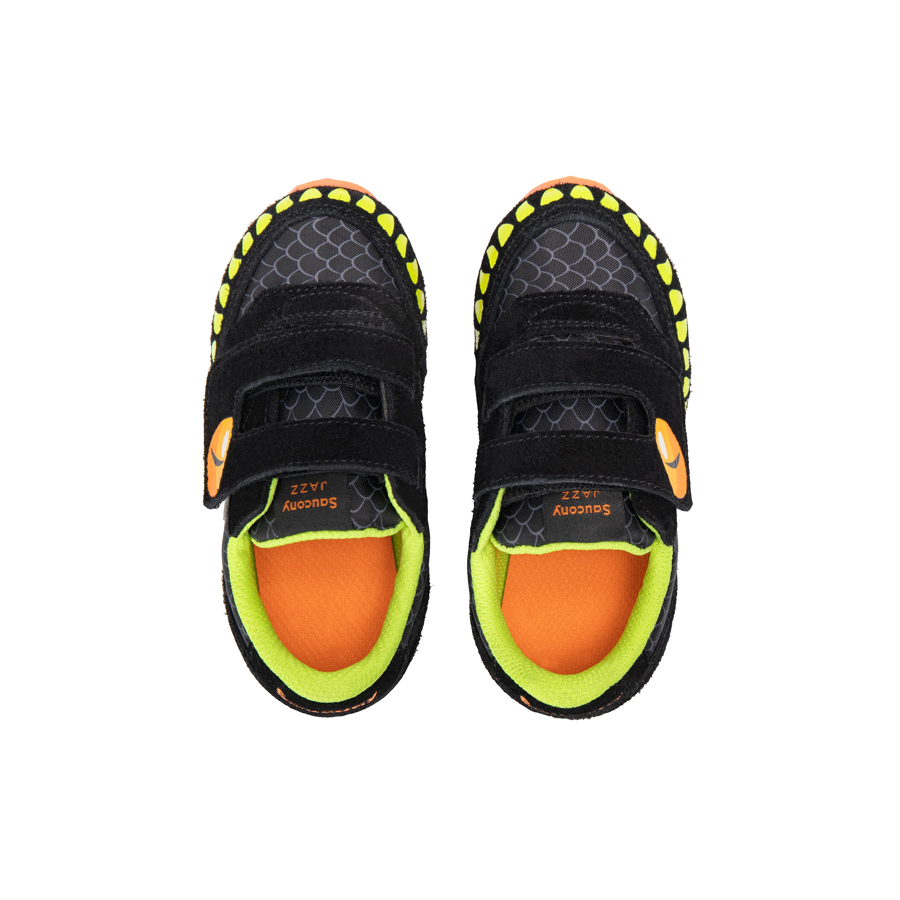 Jazz Hook & Loop Sneaker - Little Kid Black/Lime - Image 6