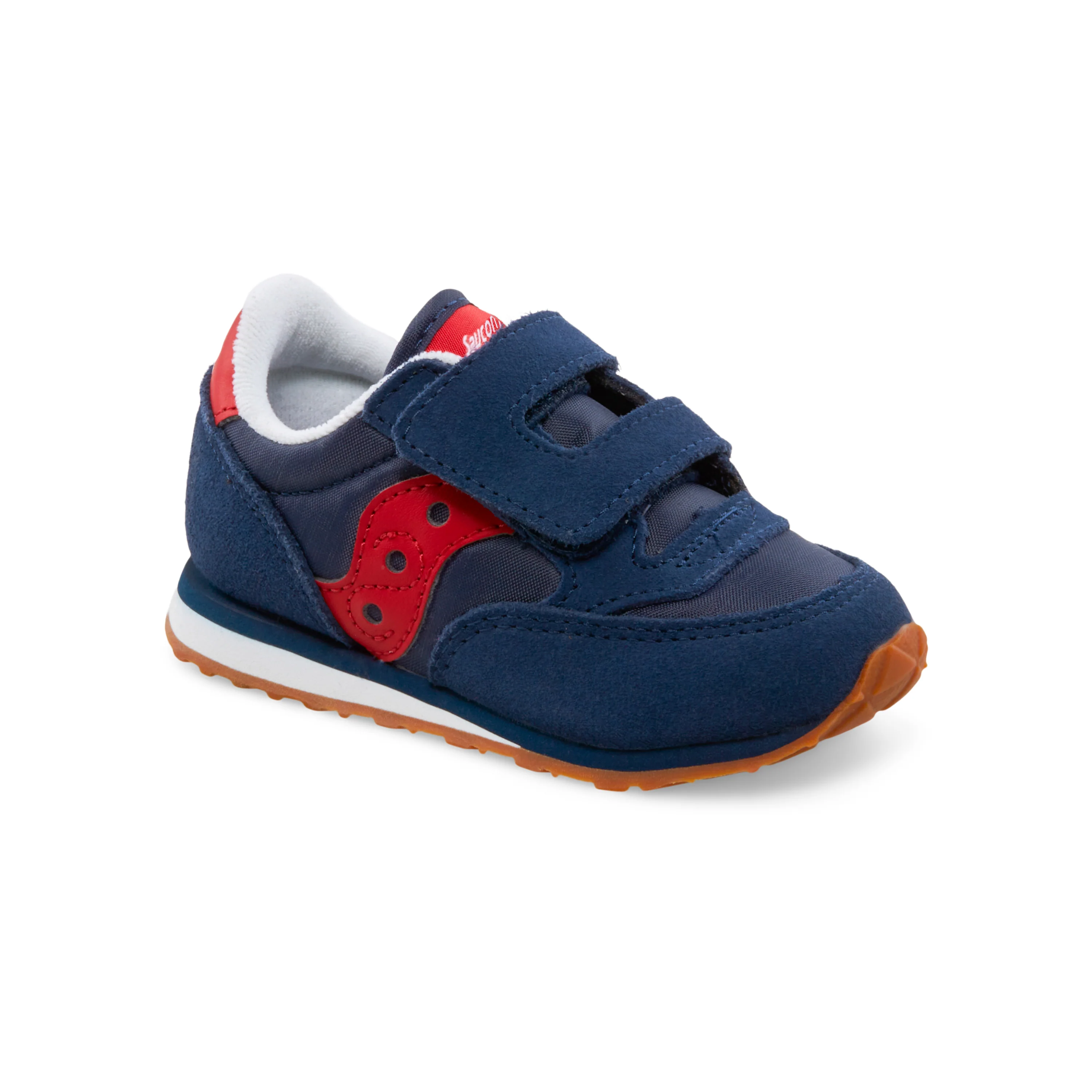 Jazz Hook & Loop Sneaker - Big Kid Navy/Red - Image 2