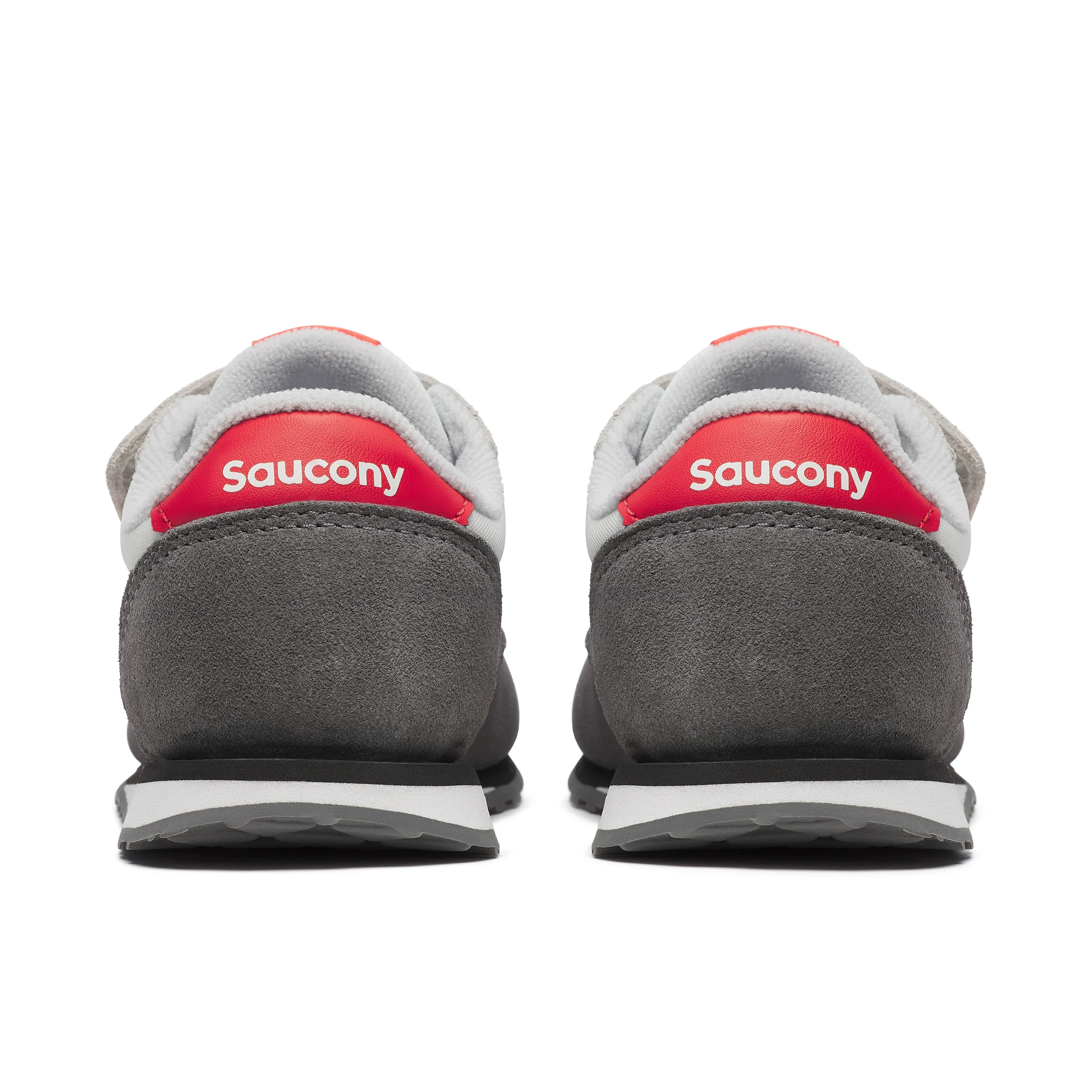 Jazz Hook & Loop Sneaker - Big Kid White/Grey/Red - Image 4