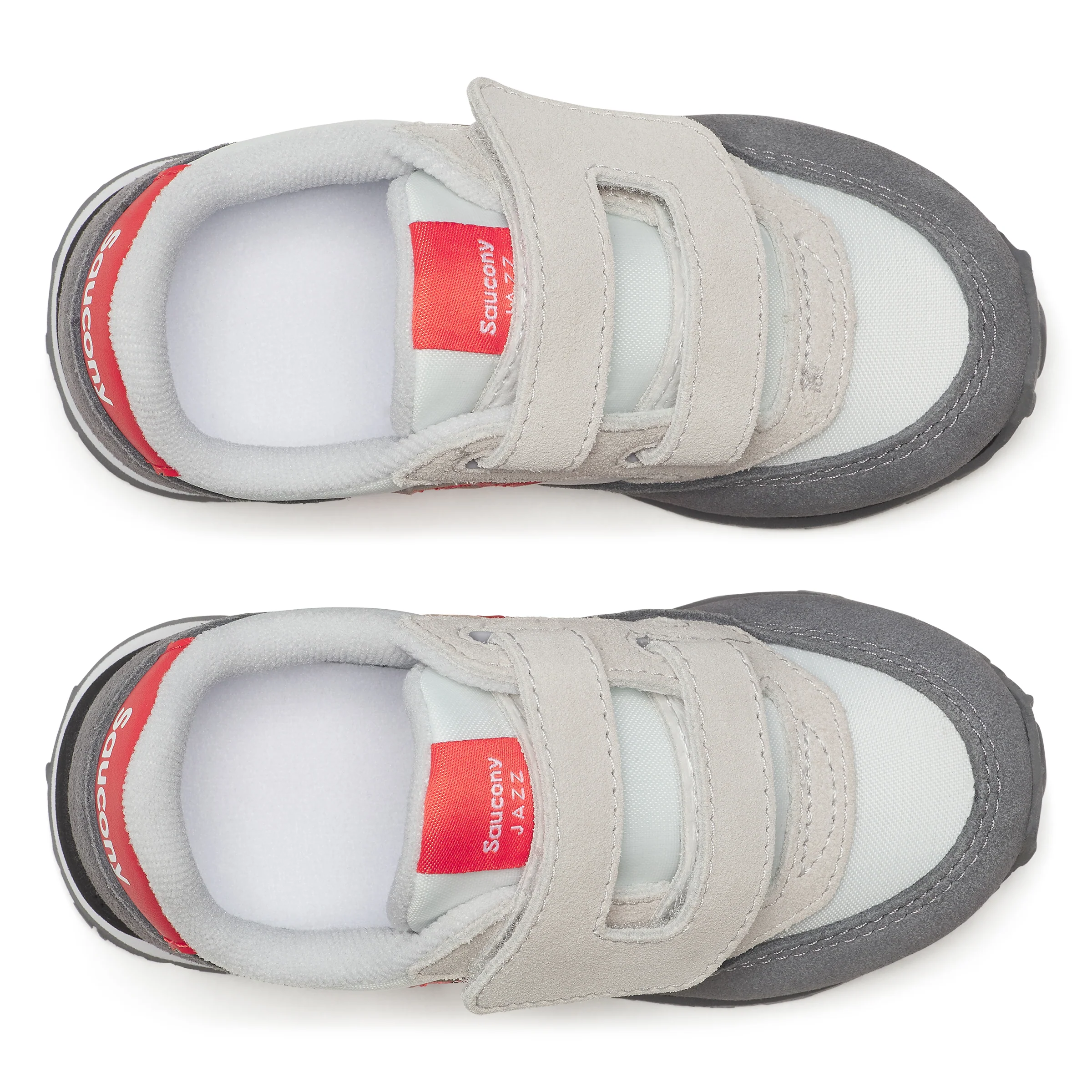 Jazz Hook & Loop Sneaker - Big Kid White/Grey/Red - Image 5