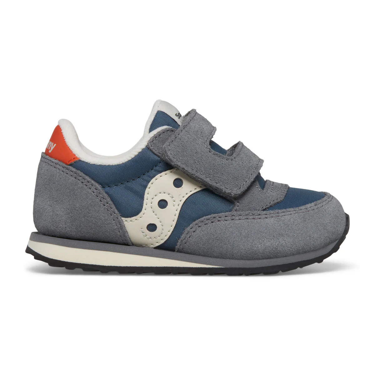 Jazz Hook & Loop Sneaker - Little Kid Grey/Blue/Orange - Image 6