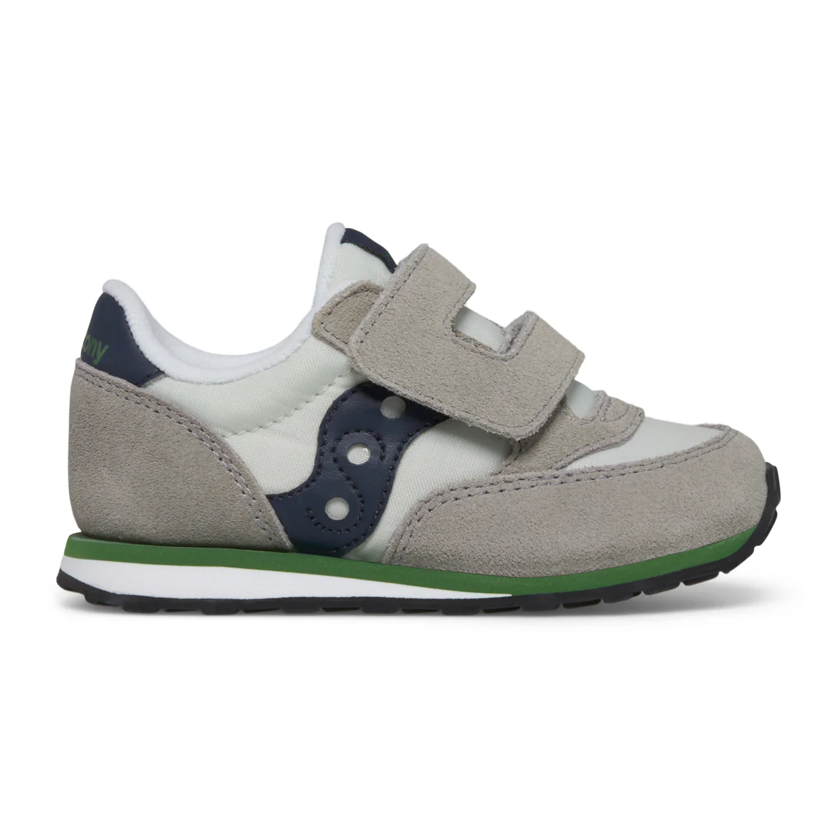 Jazz Hook & Loop Sneaker - Little Kid Grey/Navy/Green - Image 6