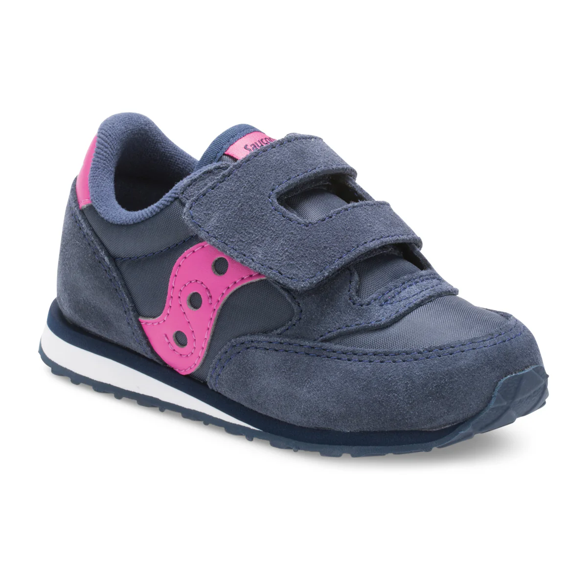 Jazz Hook & Loop Sneaker - Little Kid Navy/Pink - Image 7