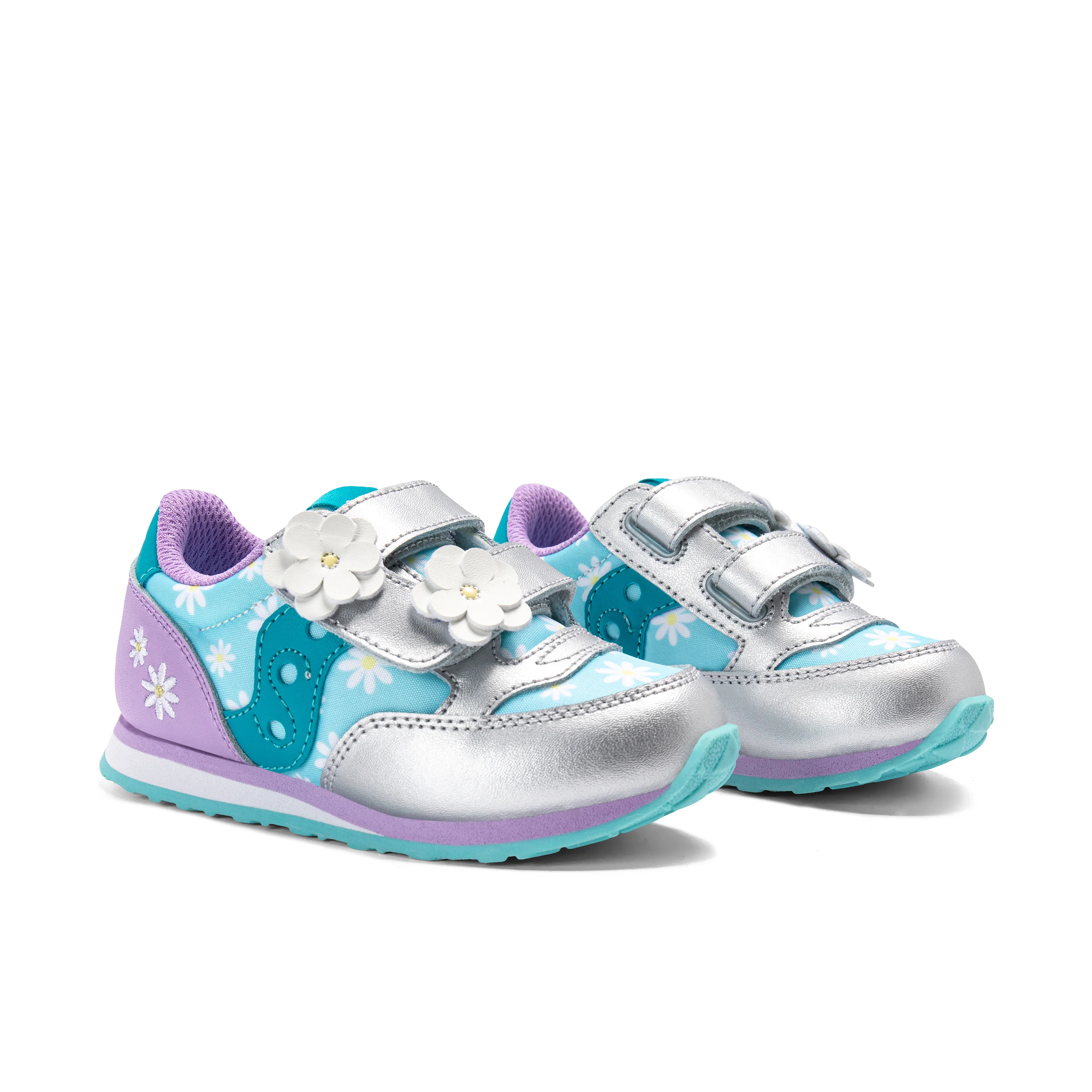Jazz Hook & Loop Sneaker - Little Kid Silver/Teal - Image 2
