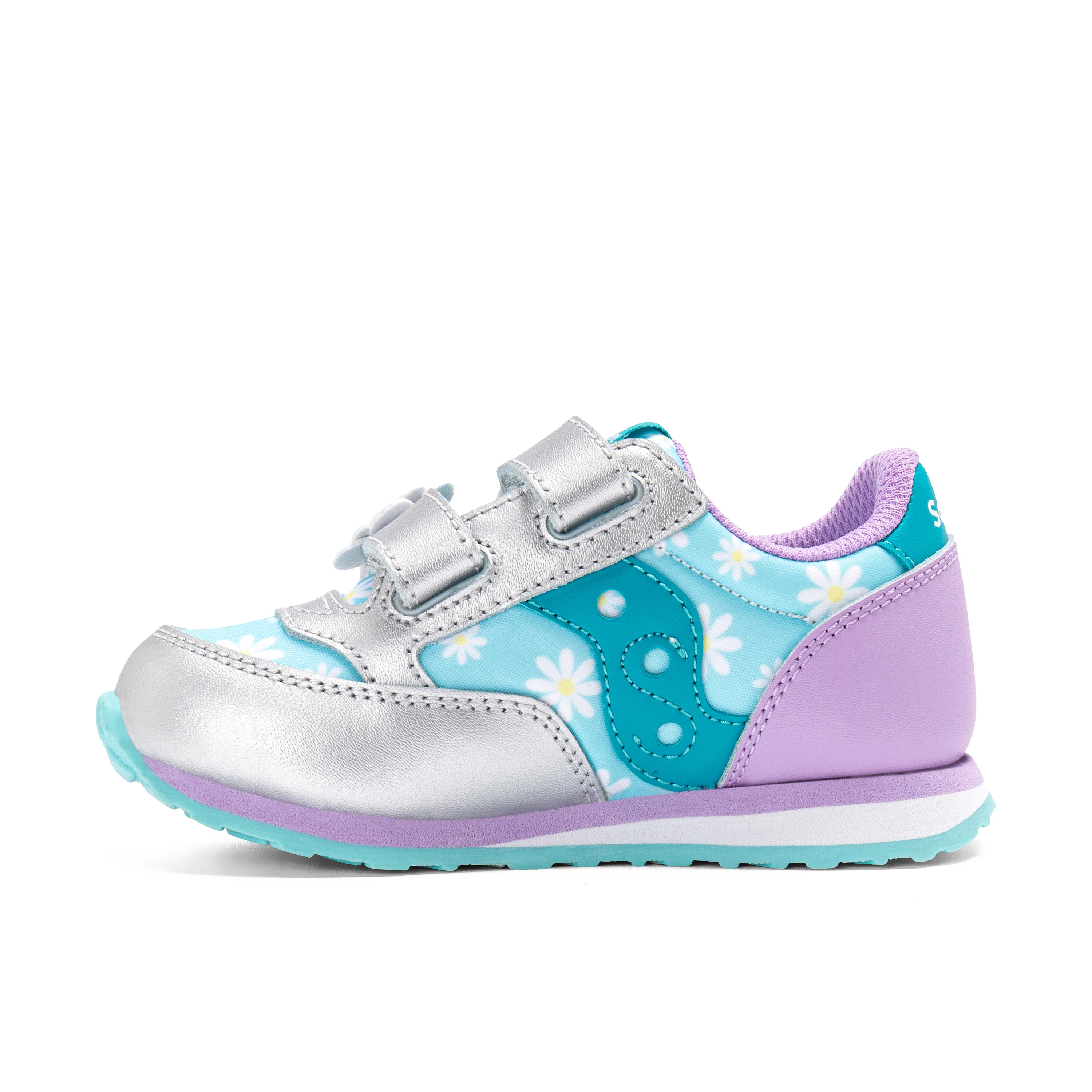 Jazz Hook & Loop Sneaker - Little Kid Silver/Teal - Image 3