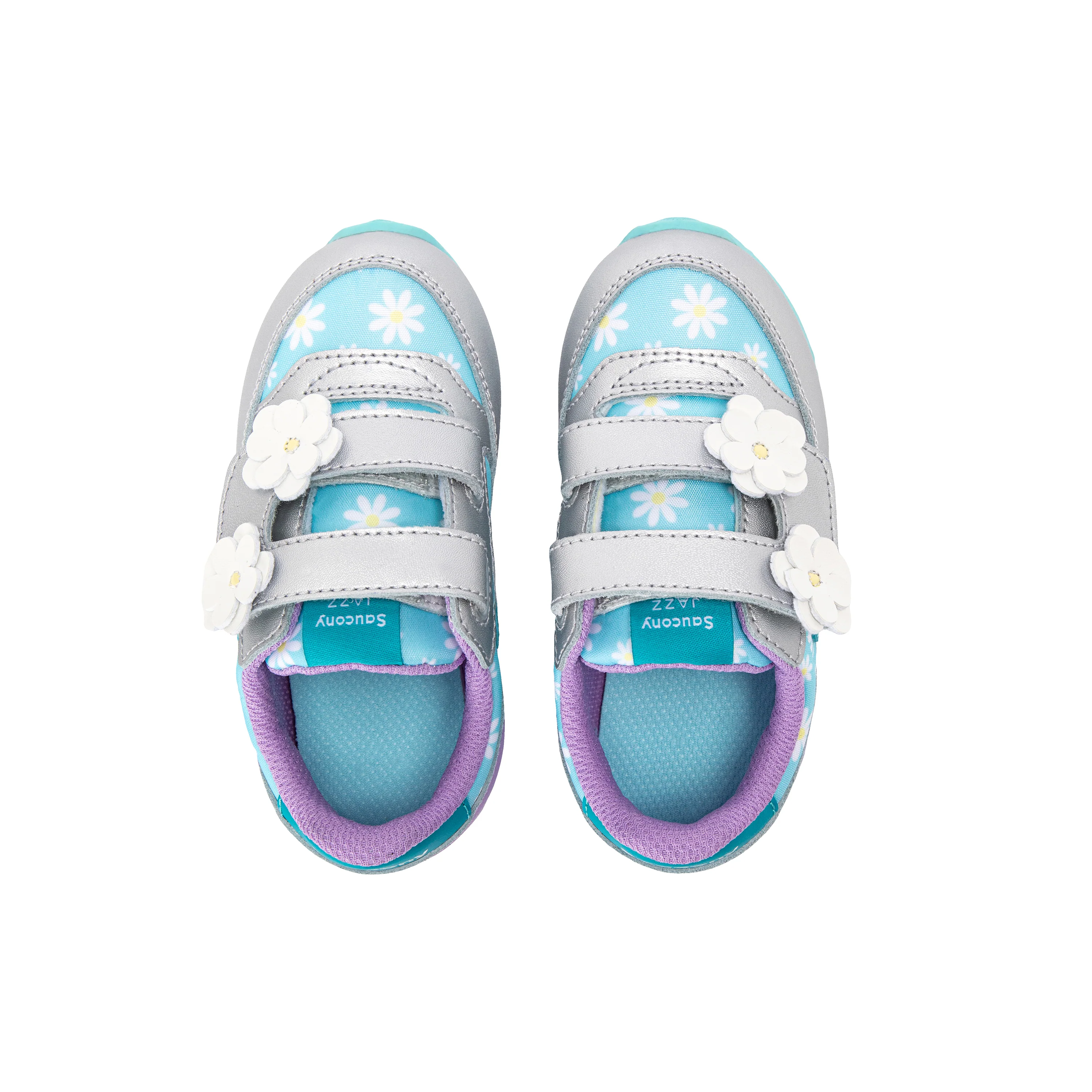 Jazz Hook & Loop Sneaker - Little Kid Silver/Teal - Image 6