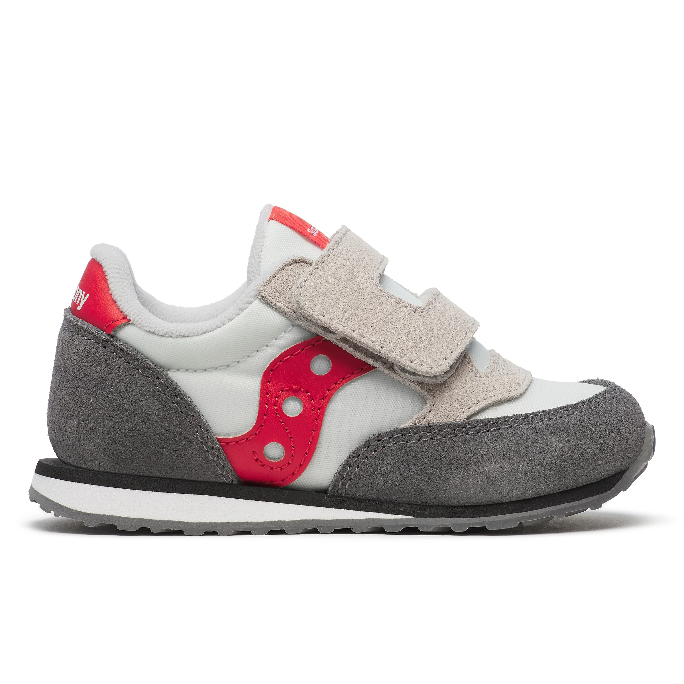 Jazz Hook & Loop Sneaker - Little Kid White/Grey/Red - Image 7