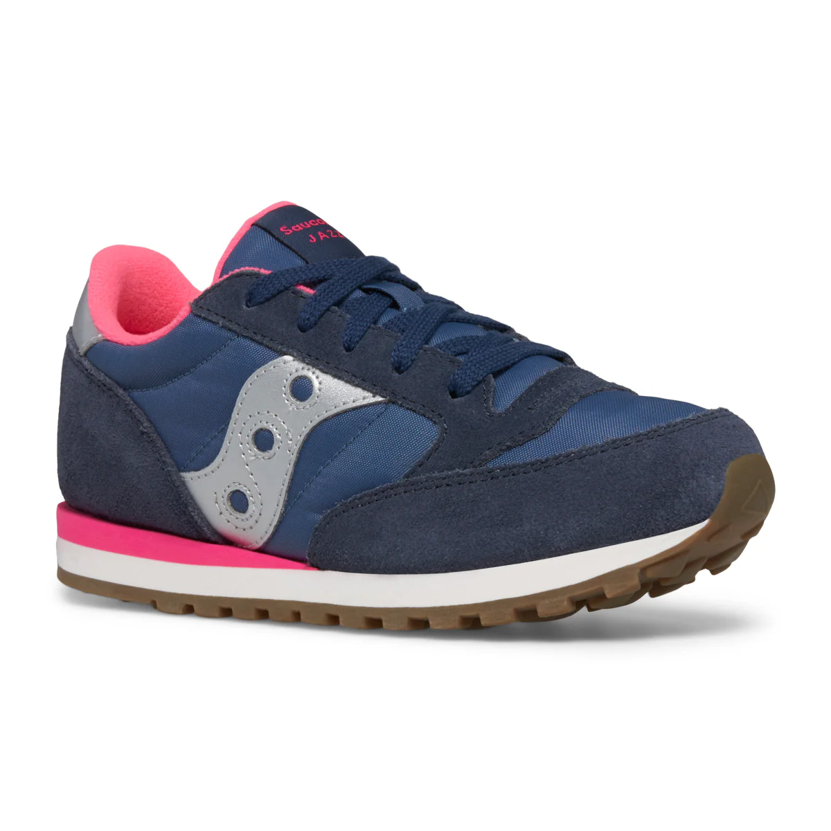Jazz Original Sneaker - Big Kid Navy/Silver/Pink - Image 2