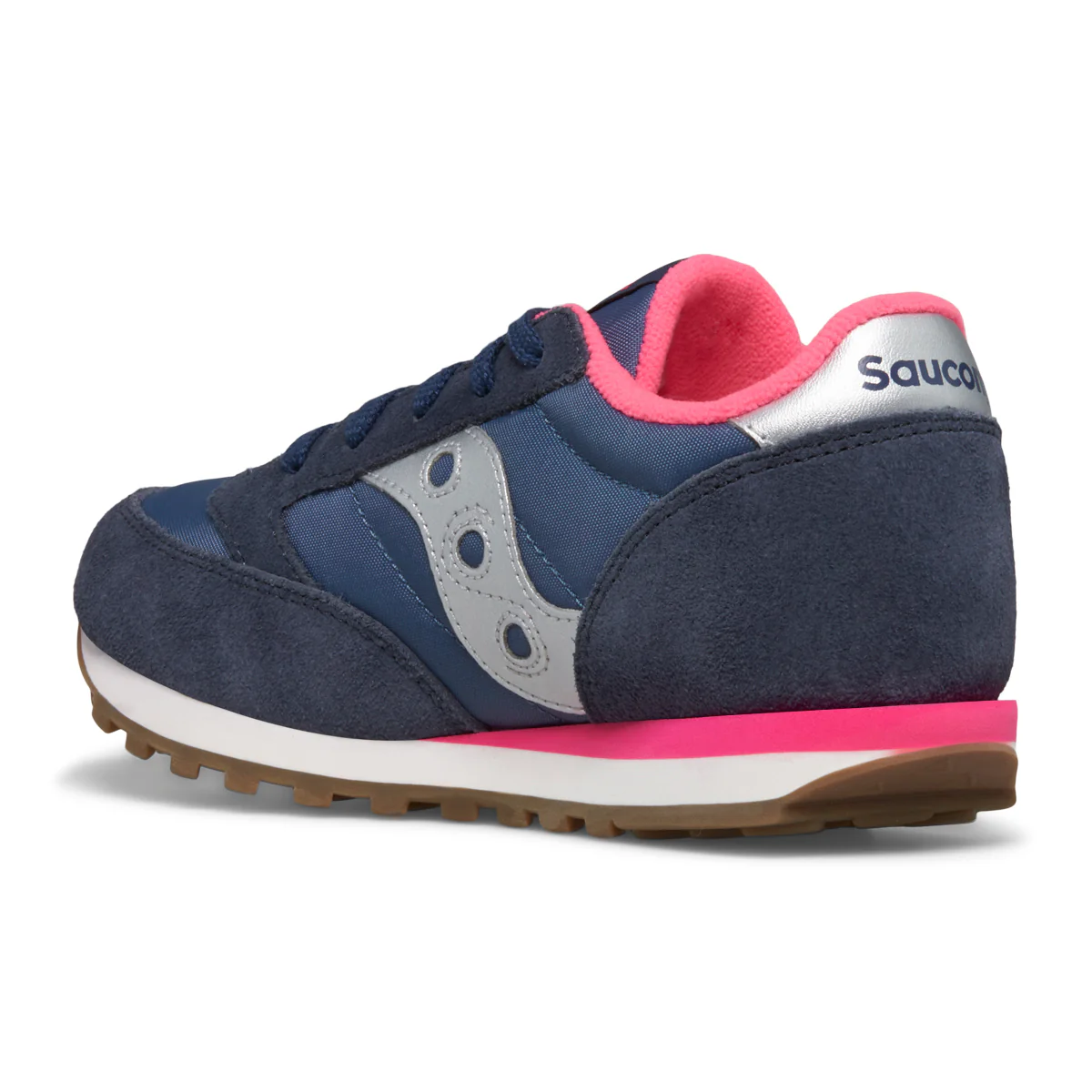 Jazz Original Sneaker - Big Kid Navy/Silver/Pink - Image 3