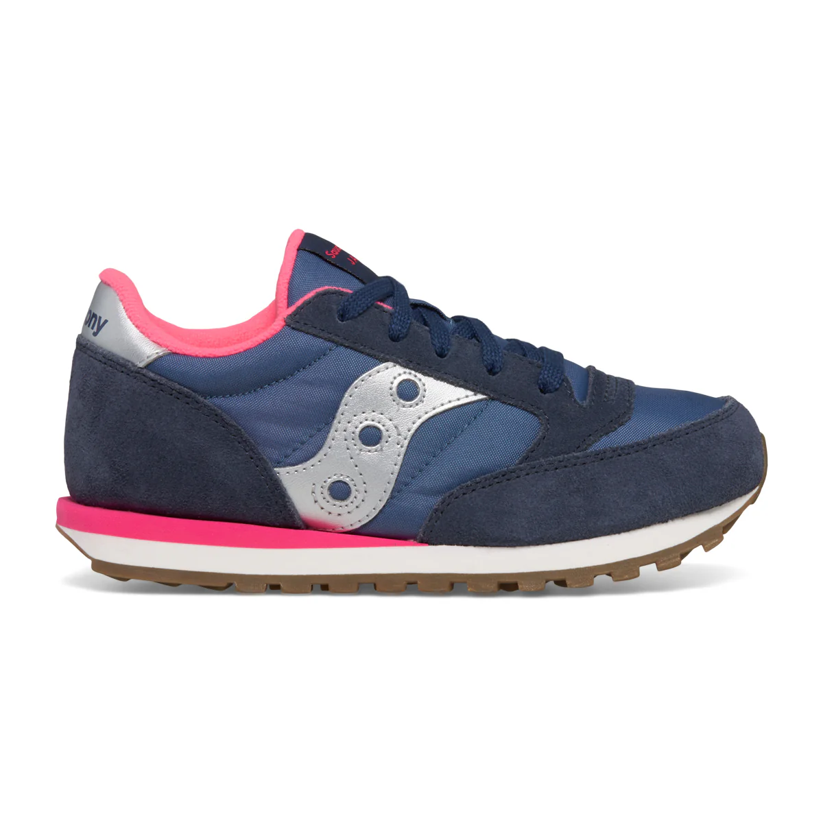 Jazz Original Sneaker - Big Kid Navy/Silver/Pink - Image 6