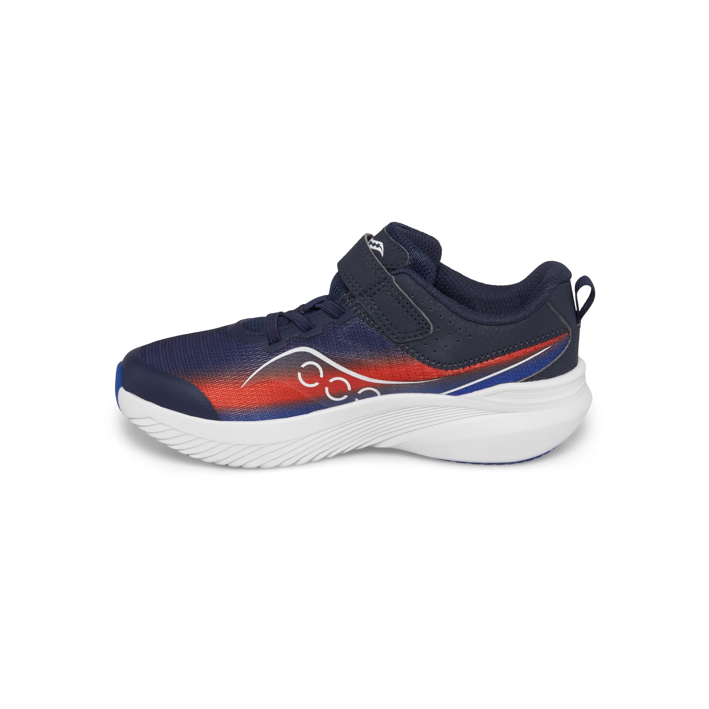 Kinvara 14 A/C Sneaker - Big Kid Navy/Red - Image 4