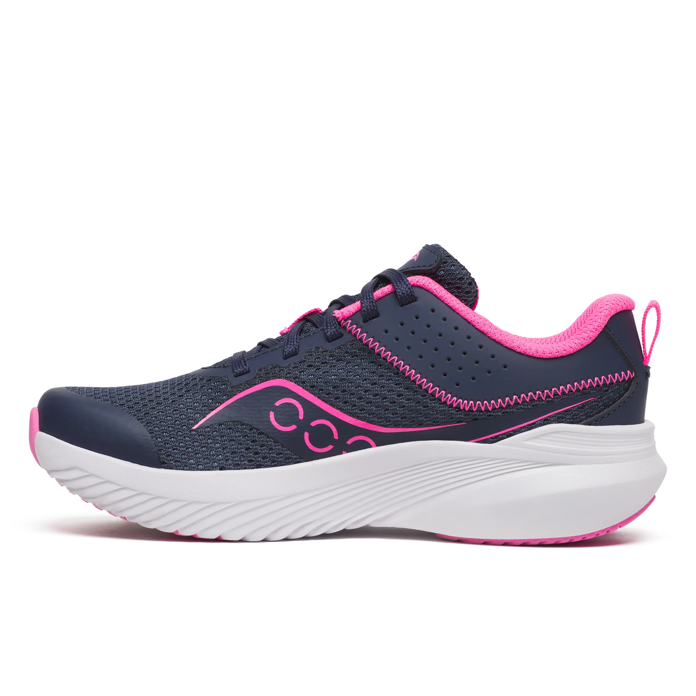 Kinvara 14 LTT Sneaker - Big Kid Pink/Navy - Image 3