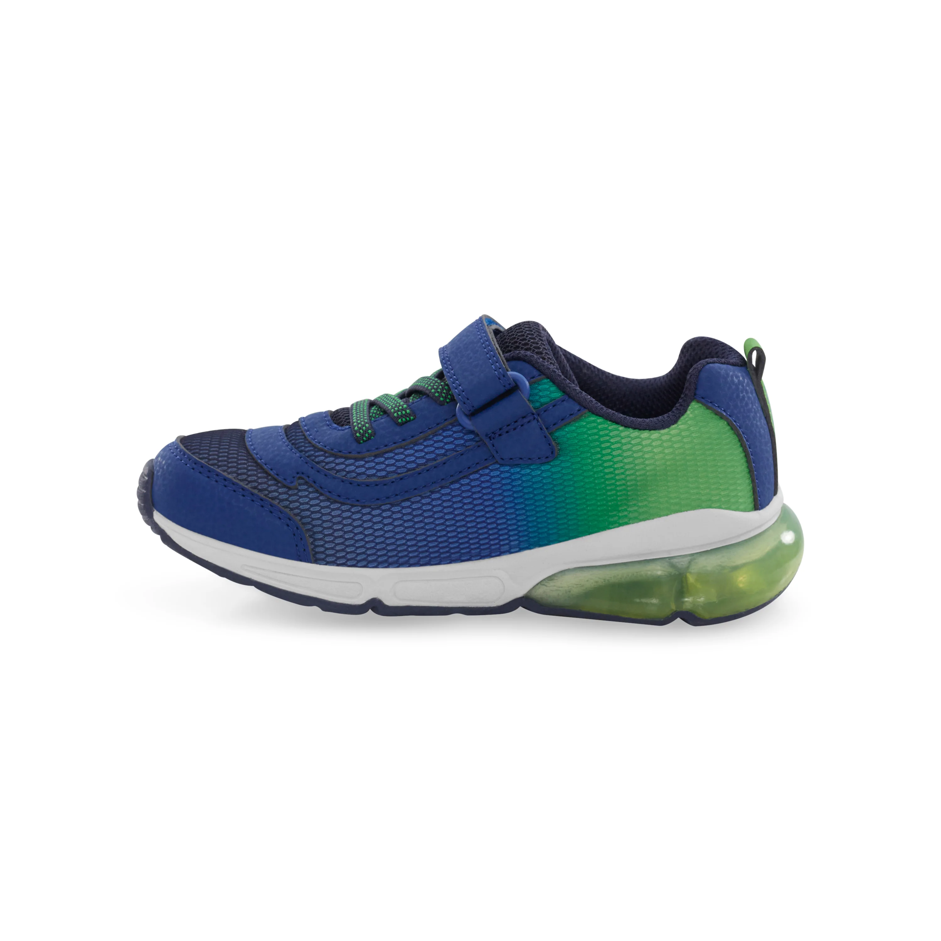 Light-Up Surge Bounce Sneaker - Big Kid Navy/Green - Image 4