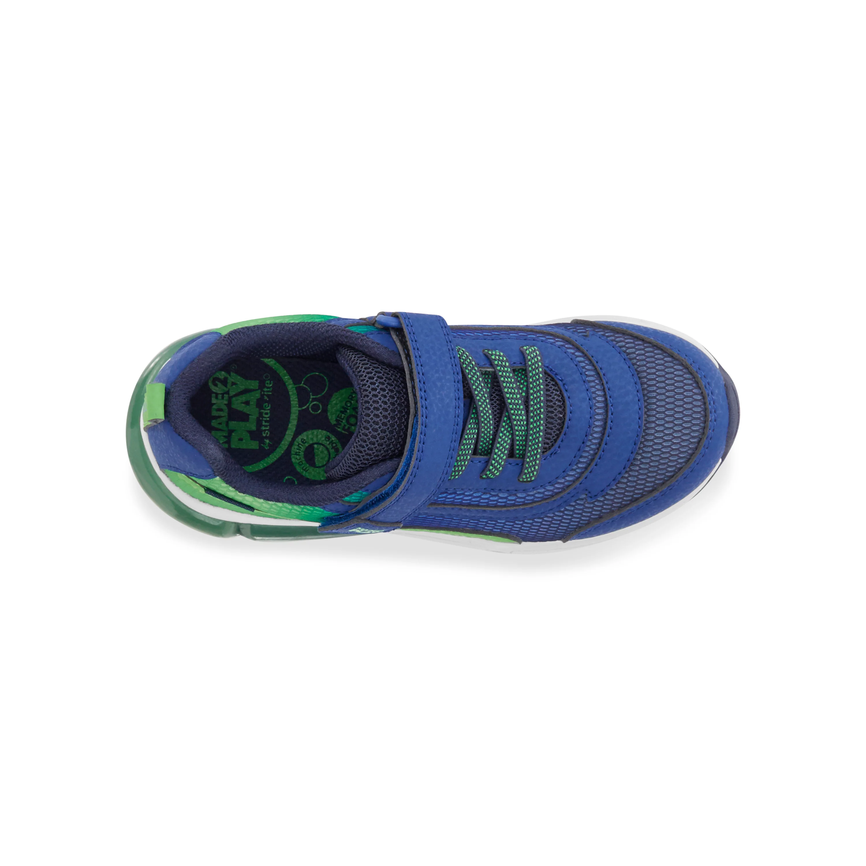 Light-Up Surge Bounce Sneaker - Big Kid Navy/Green - Image 6