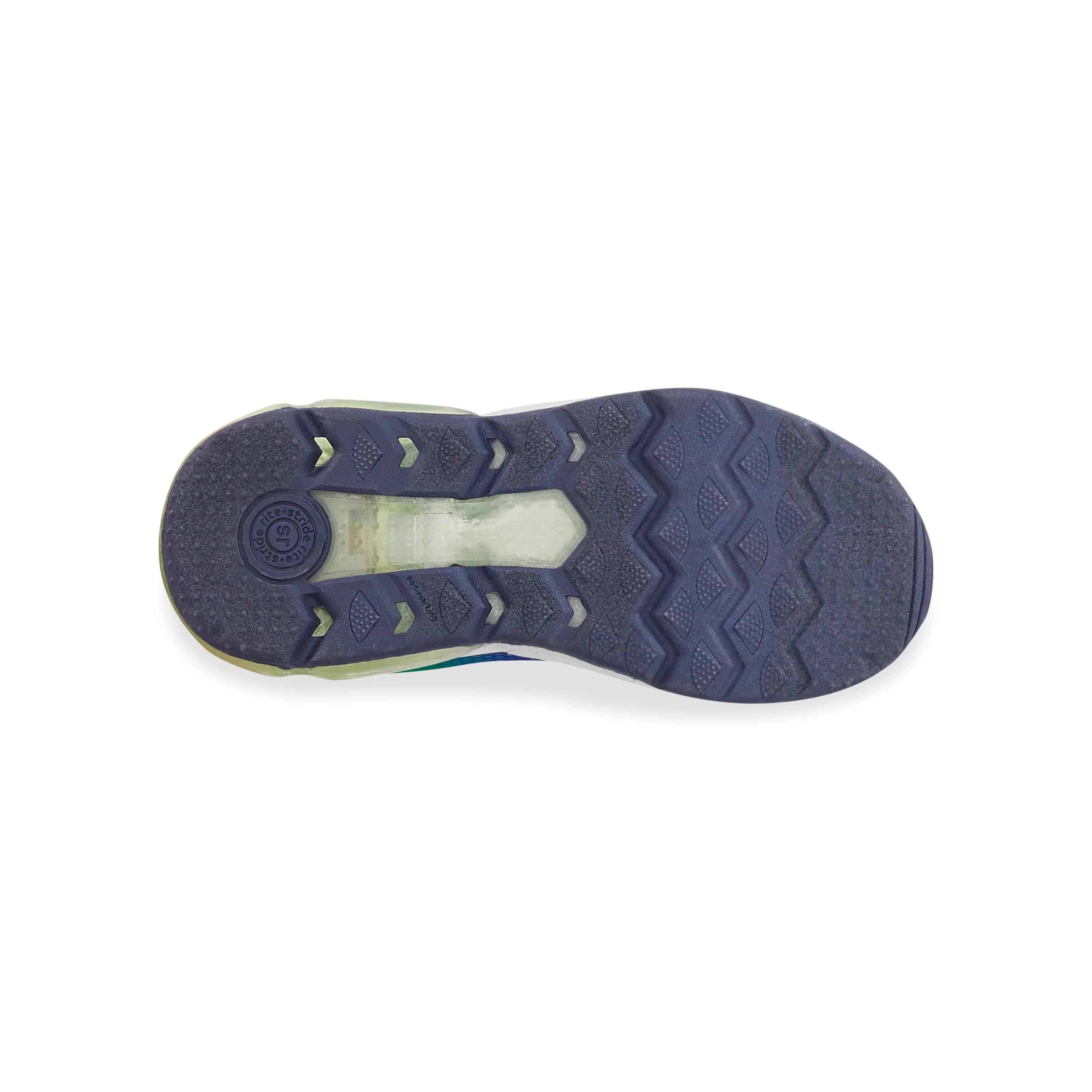 Light-Up Surge Bounce Sneaker - Big Kid Navy/Green - Image 7