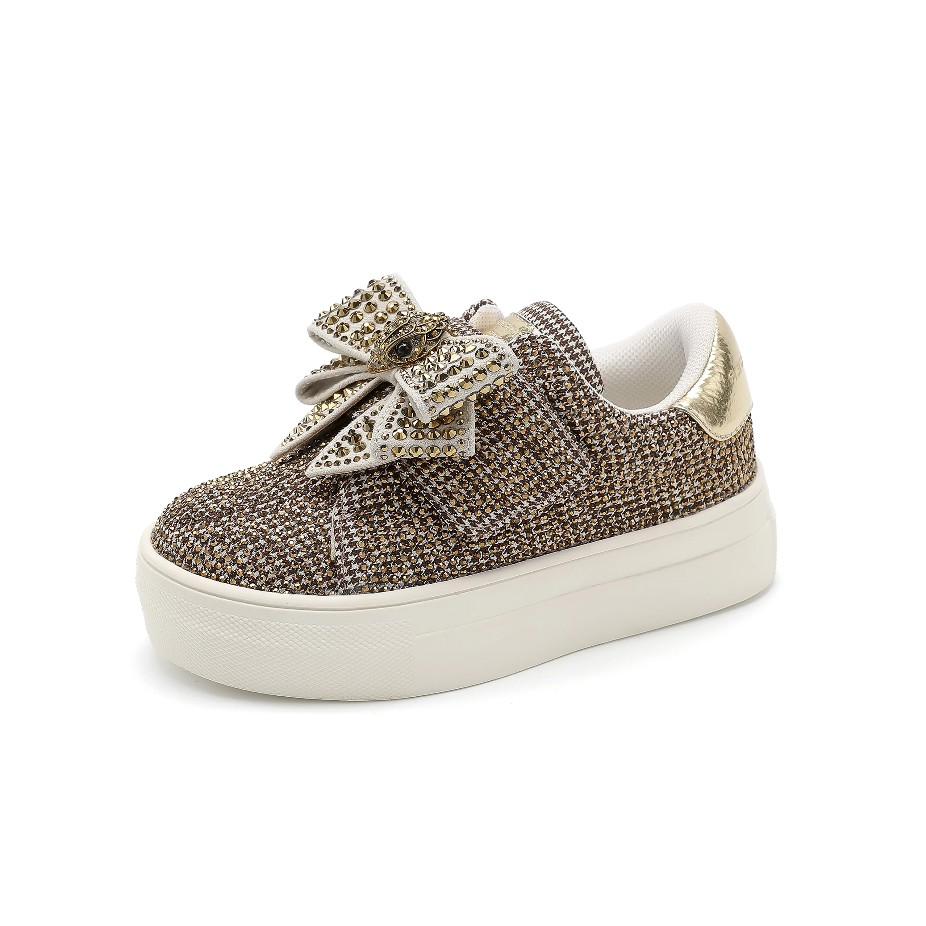 Mini Laney Bow Sneaker - Big Kid Beige - Image 7