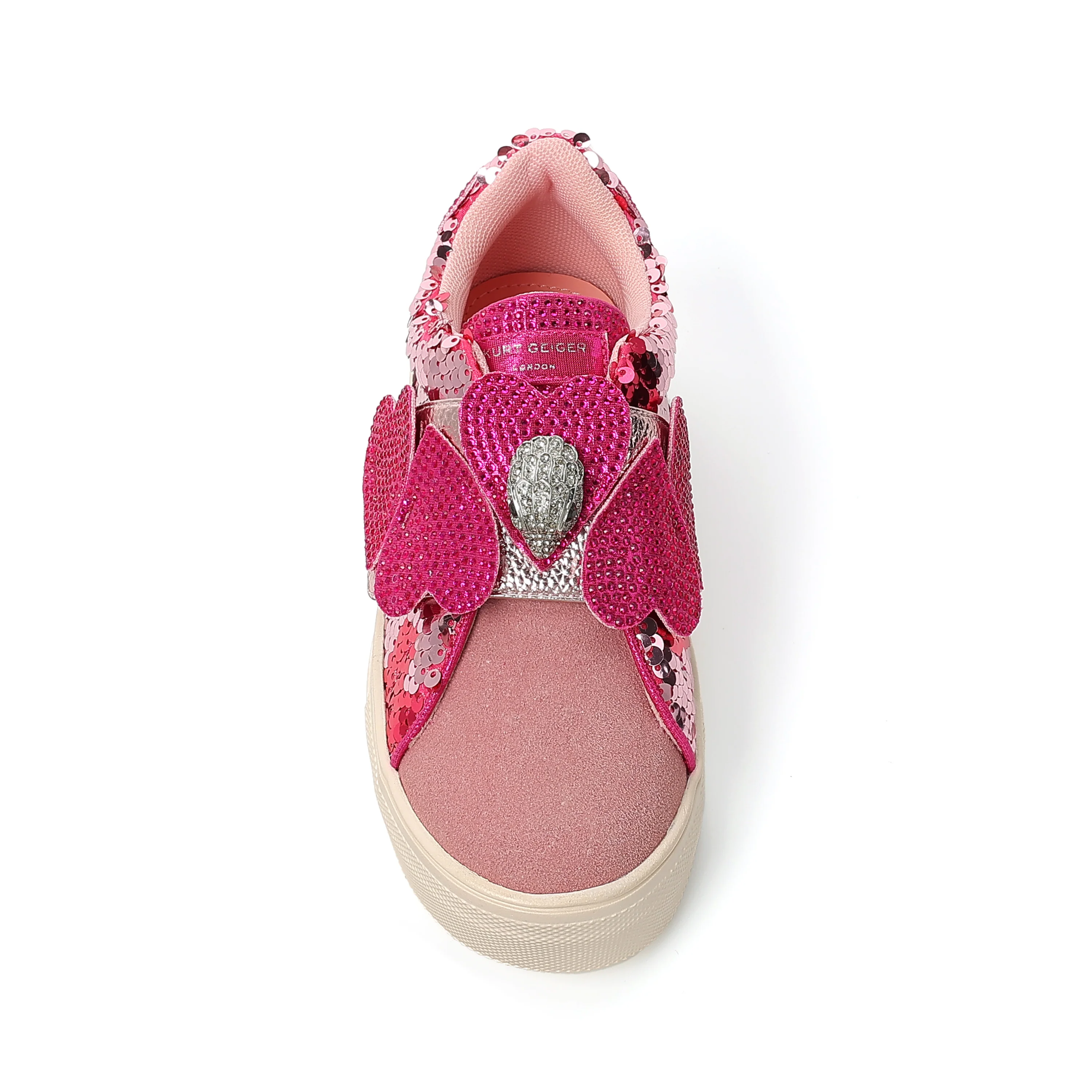 Mini Laney Heart Strap Sneaker - Big Kid Pink - Image 4