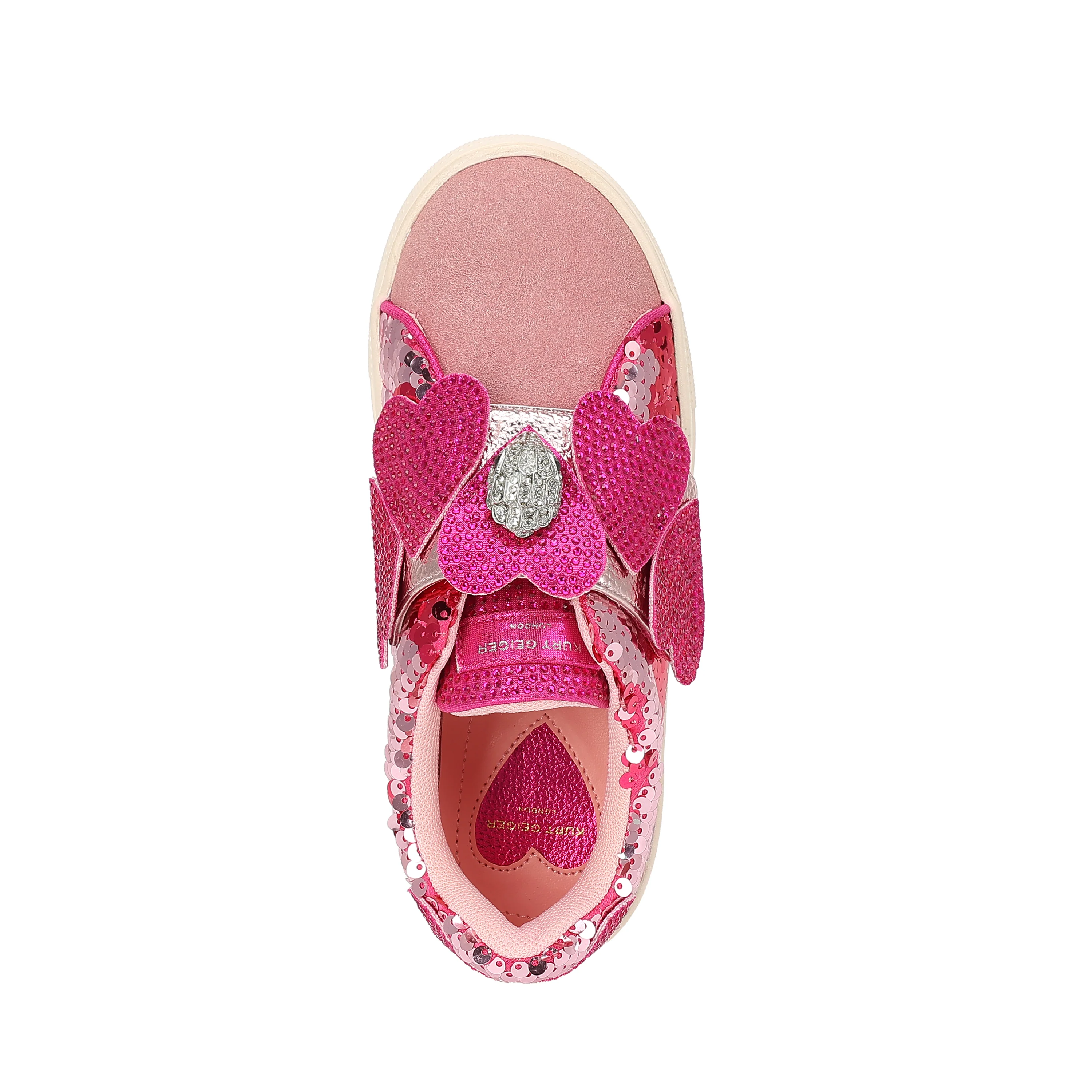 Mini Laney Heart Strap Sneaker - Big Kid Pink - Image 5