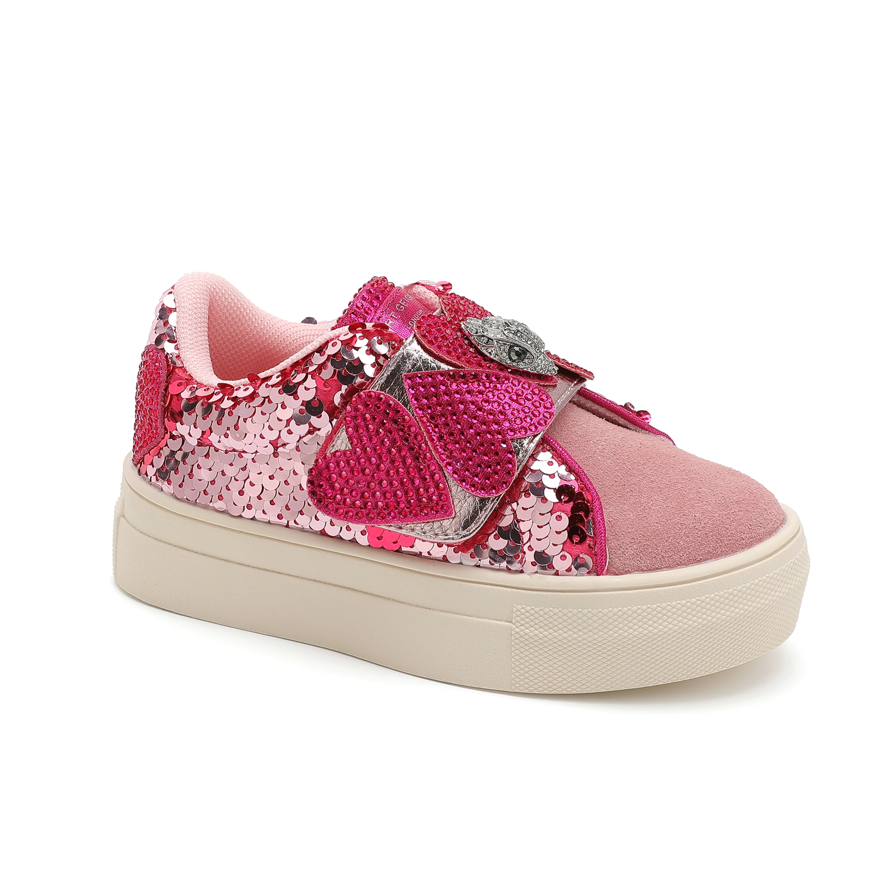 Mini Laney Heart Strap Sneaker  - Little Kid Pink - Image 2