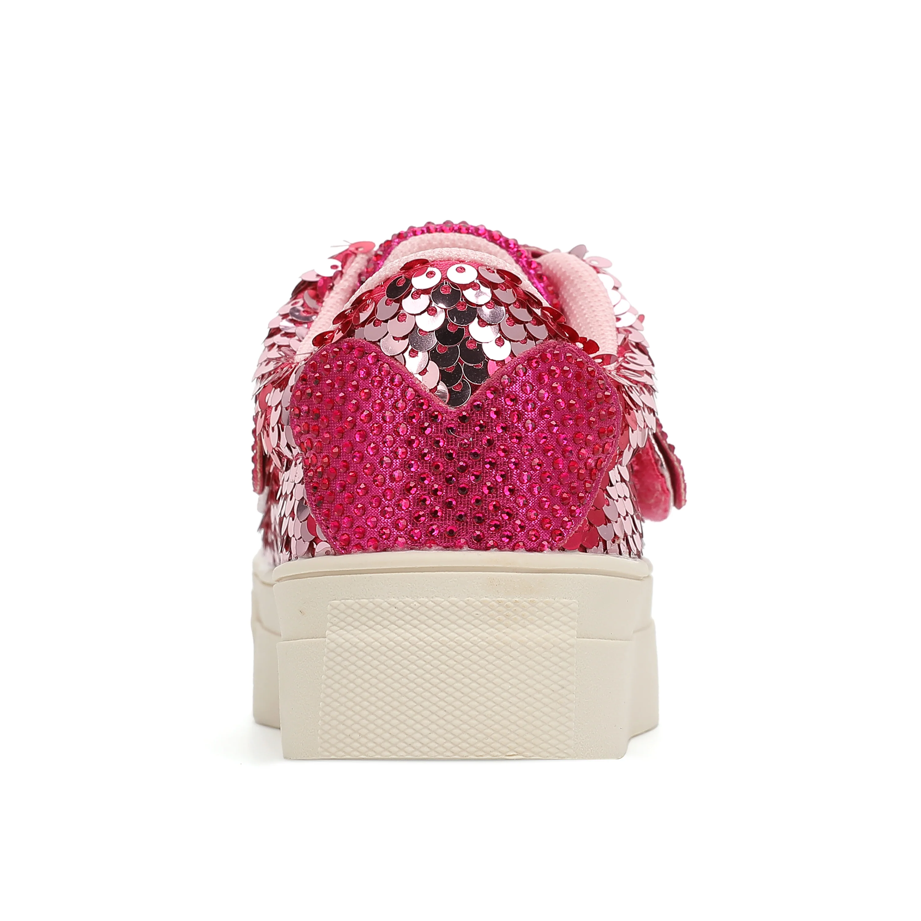 Mini Laney Heart Strap Sneaker  - Little Kid Pink - Image 4
