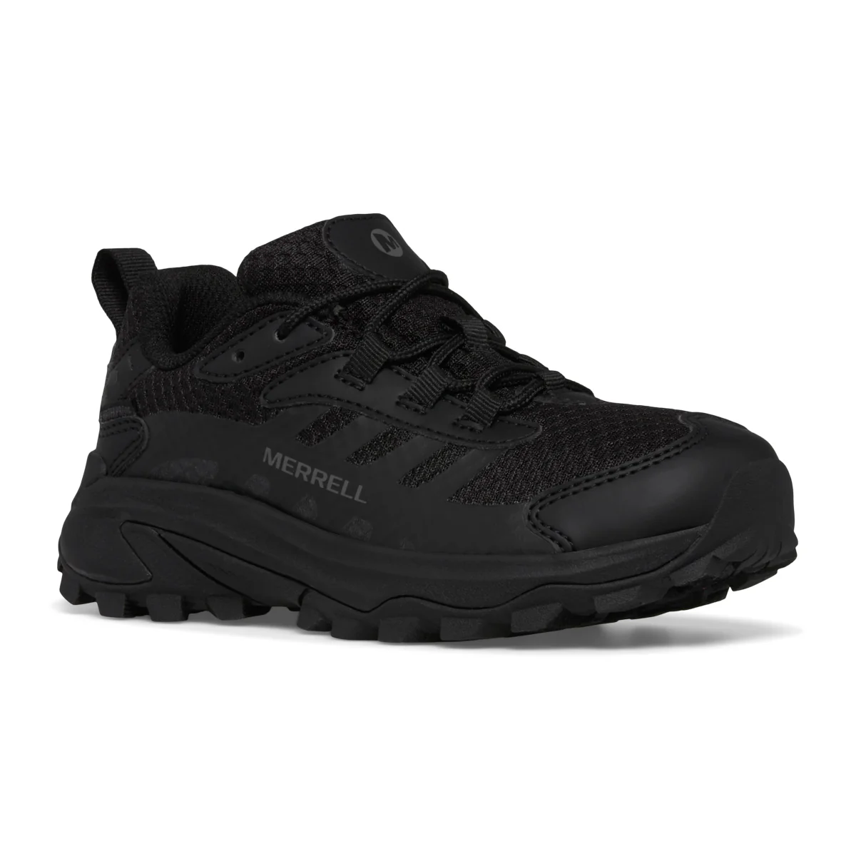 Moab Speed 2 Low Waterproof Sneaker - Big Kid Triple Black - Image 2