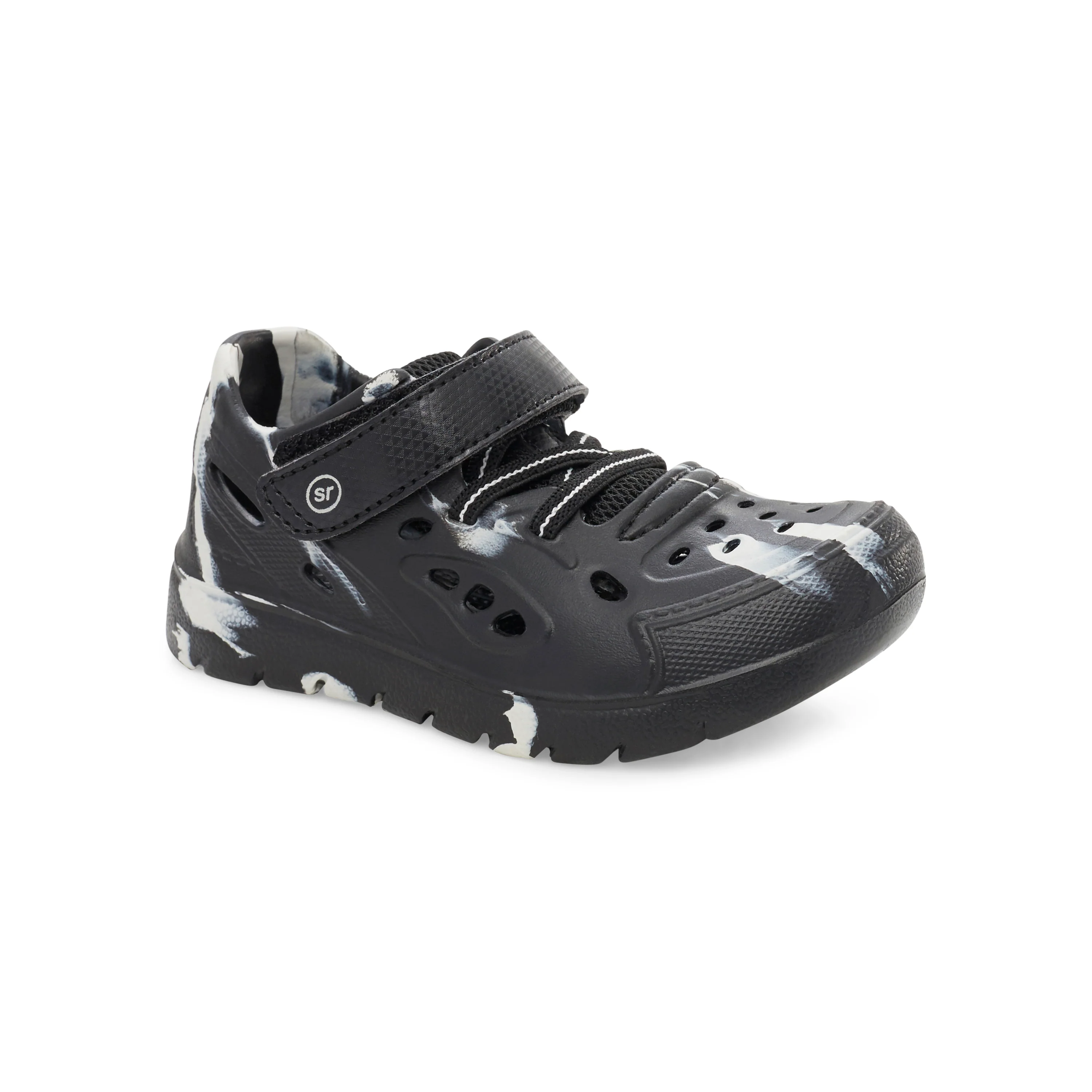 Oceano Sandal - Little Kid Black/White - Image 2