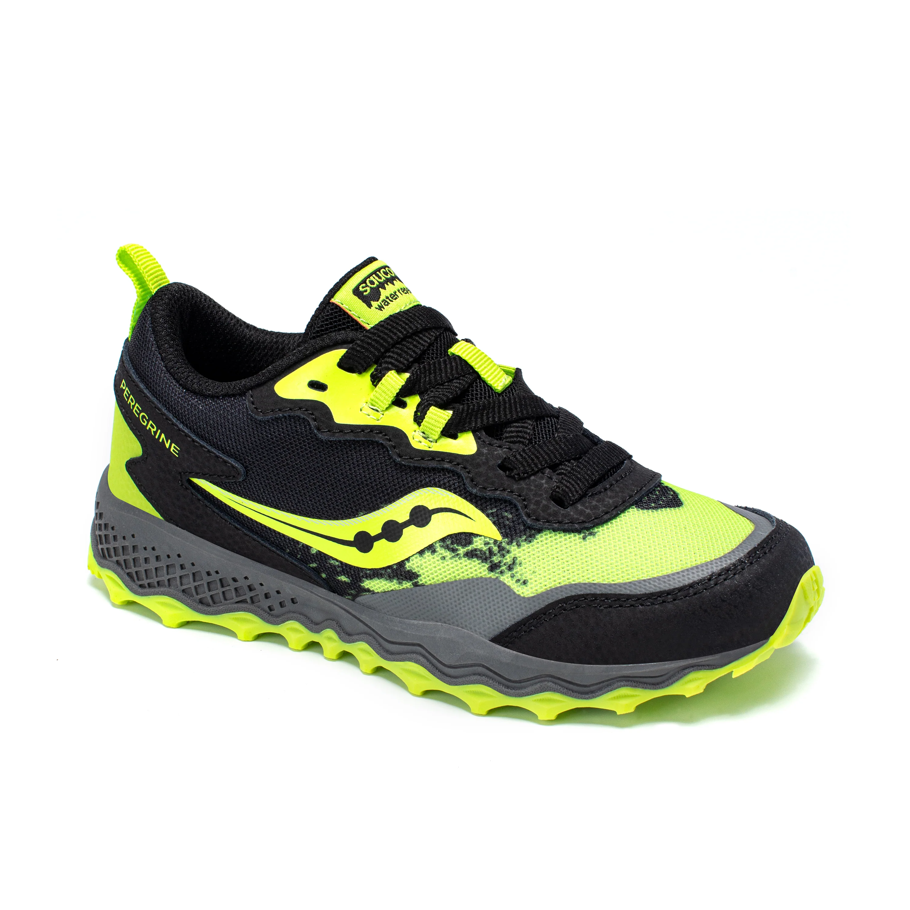 Peregrine KDZ Shield Sneaker - Big Kid Black/Lime - Image 2