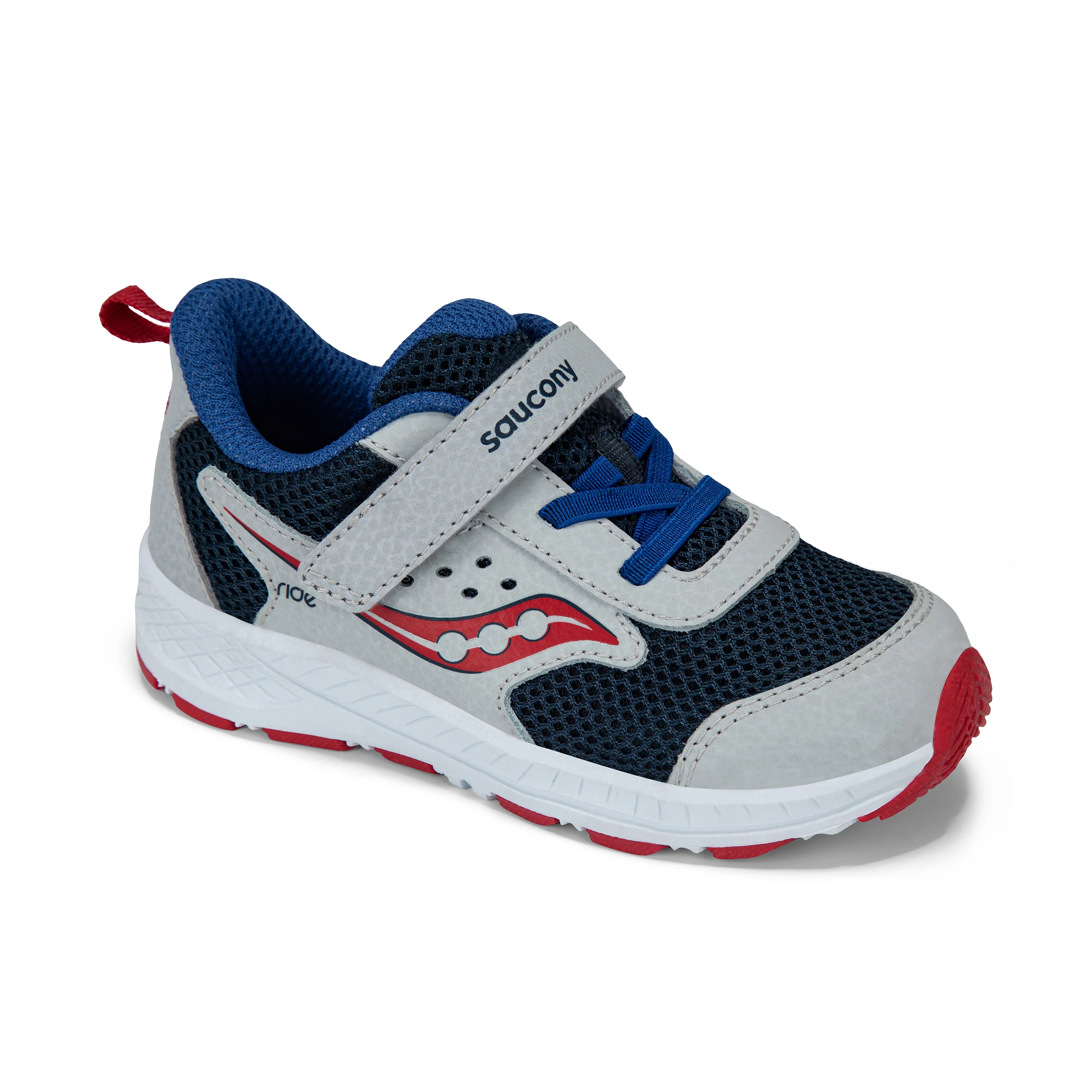 Ride Jr Sneaker - Little Kid Navy/Grey/Red - Image 7
