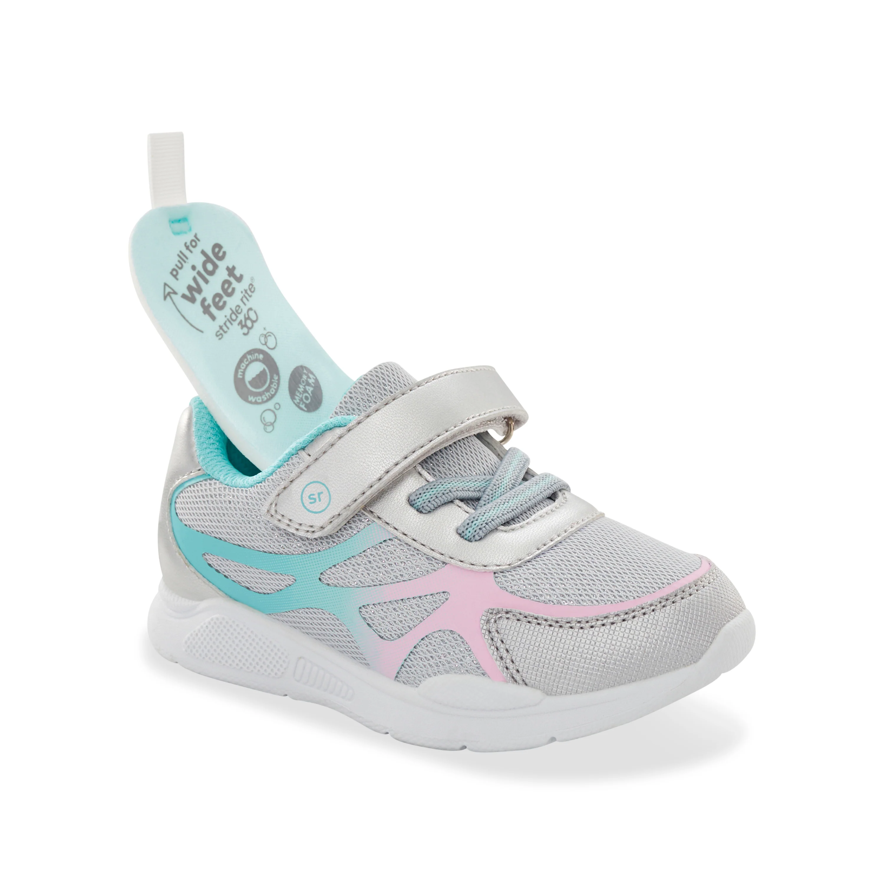 Ryne Sneaker - Big Kid Silver - Image 3