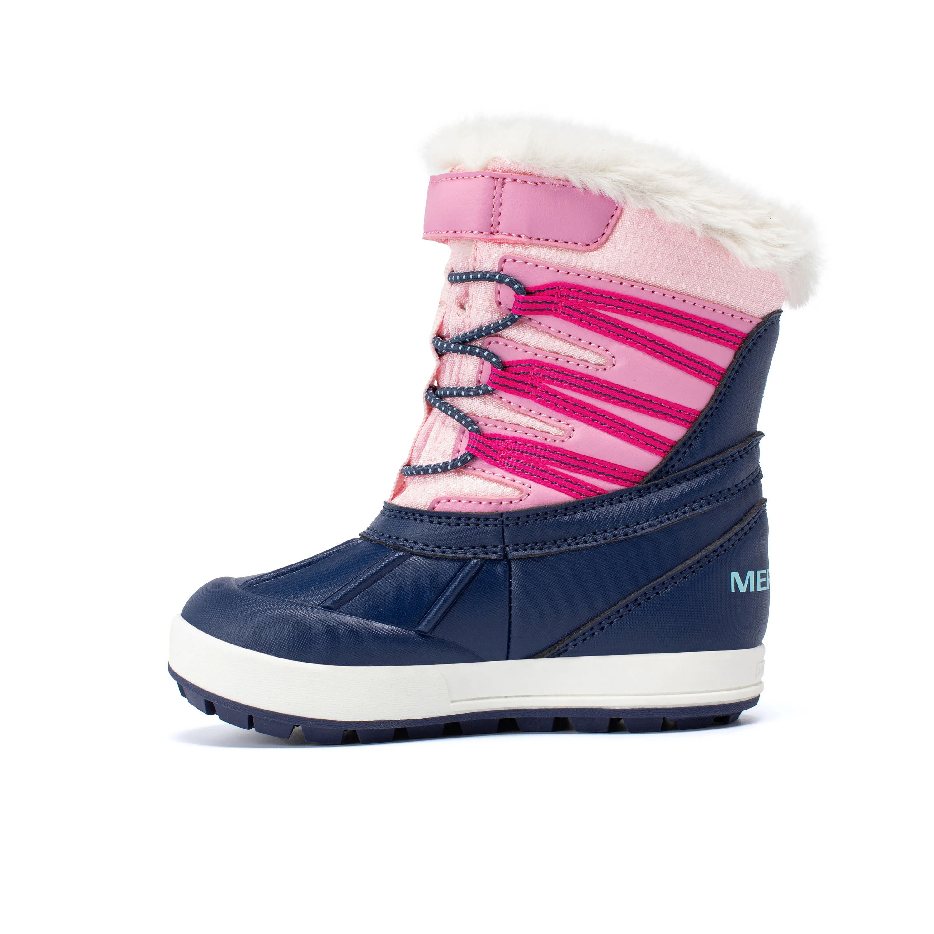 Snow Bank 5.0 Jr. Waterproof Boot - Little Kid Navy/Pink - Image 3