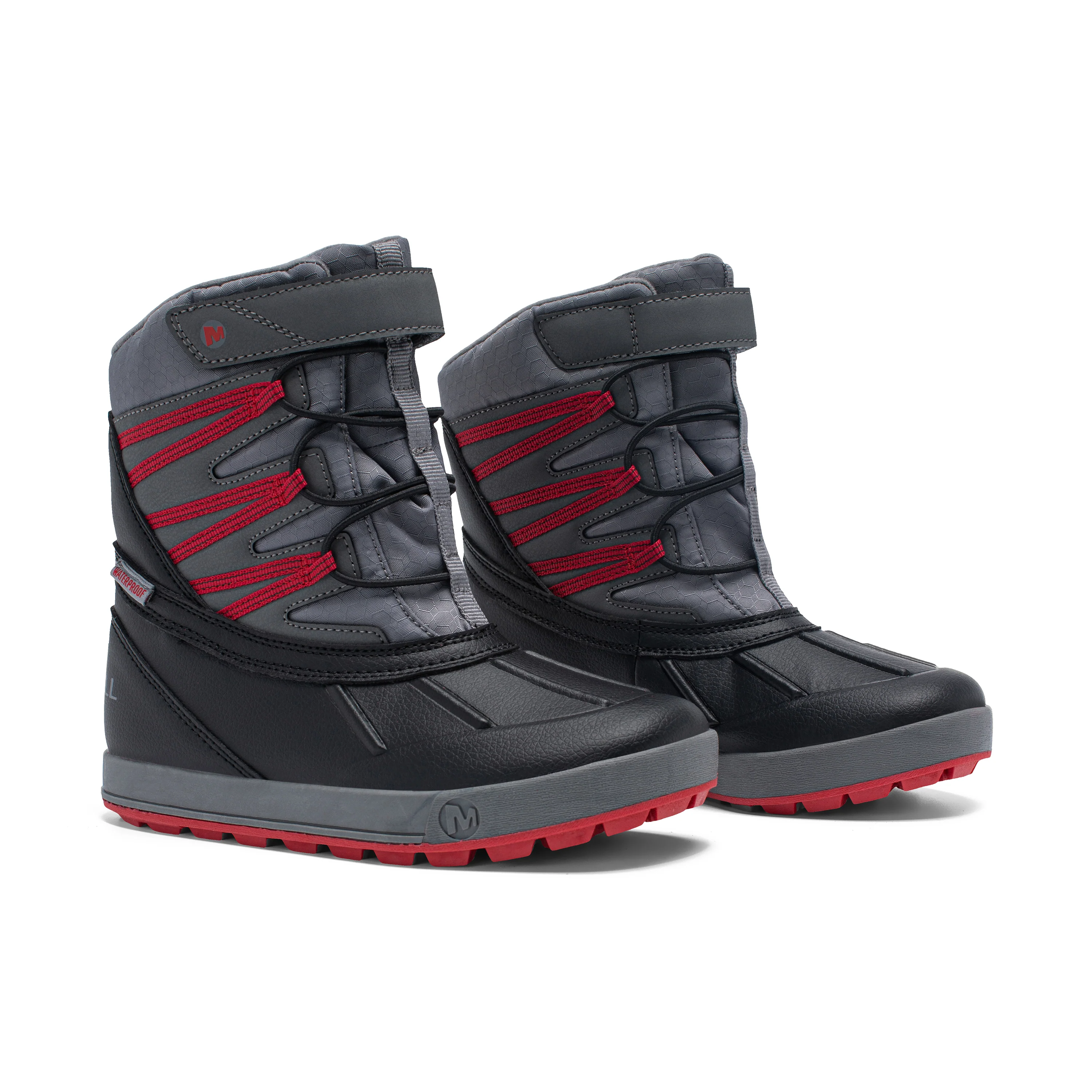 Snow Bank 5.0 Waterproof Boot - Big Kid Black/Red - Image 2