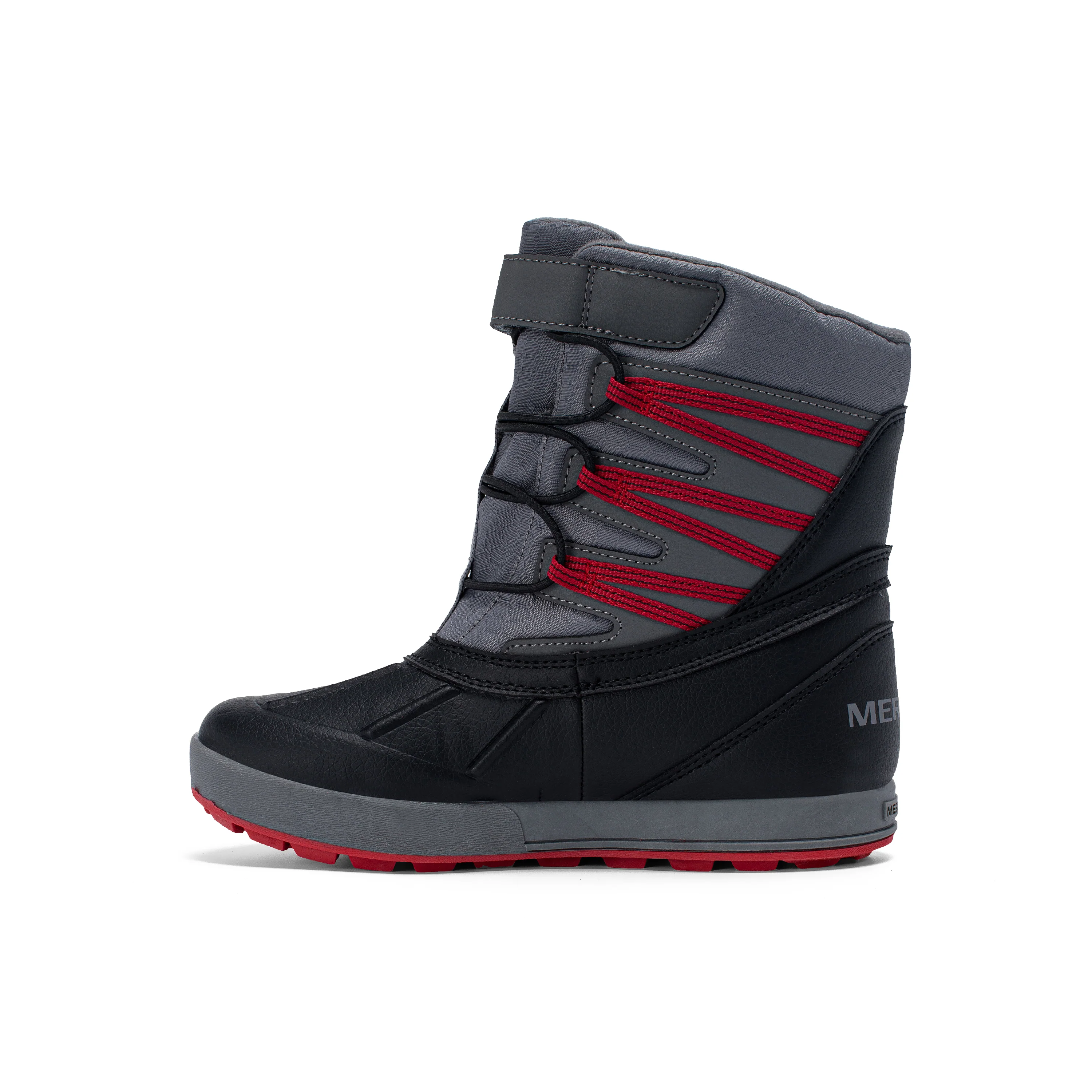 Snow Bank 5.0 Waterproof Boot - Big Kid Black/Red - Image 3