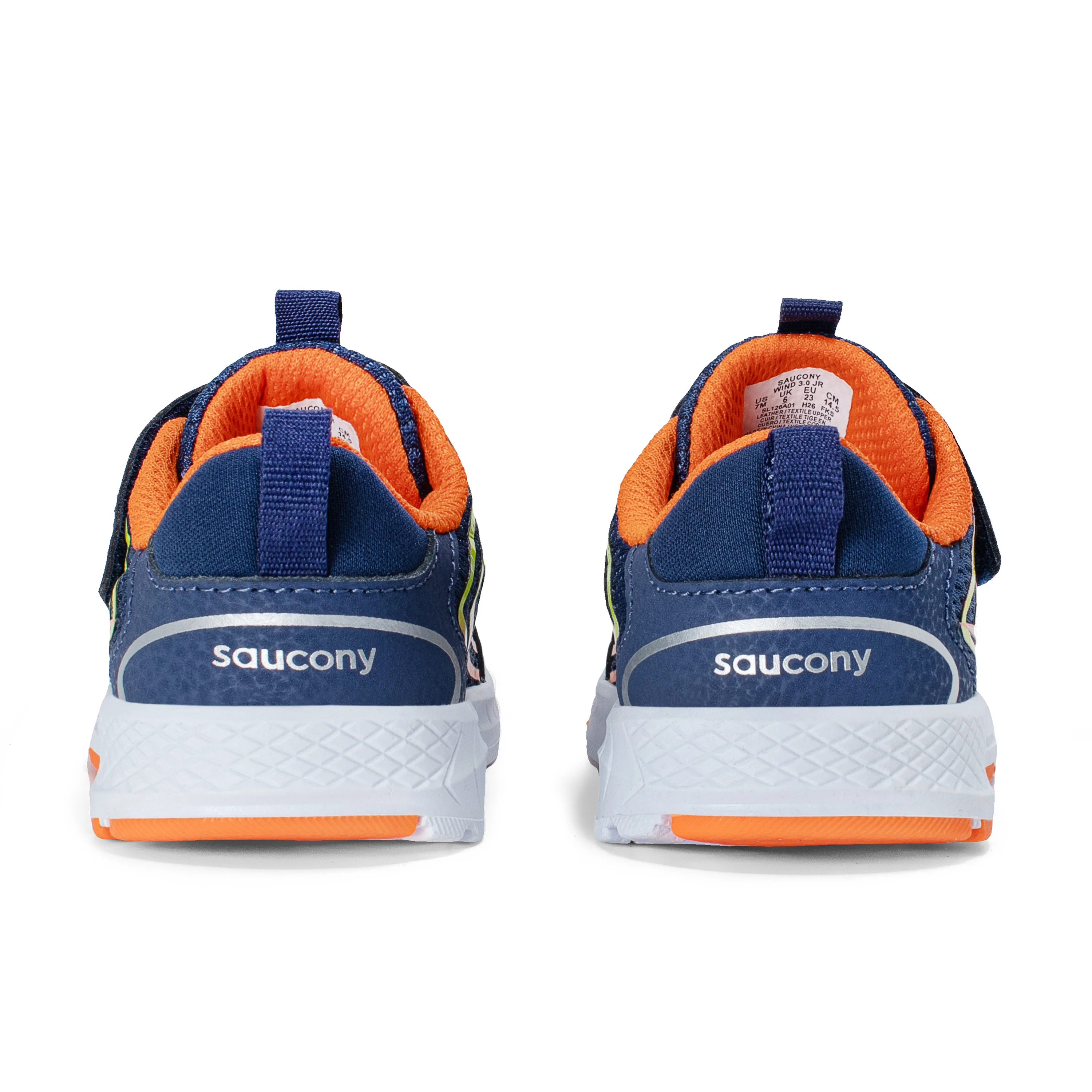 Wind 3.0 Jr. Sneaker - Big Kid Navy/Orange - Image 4
