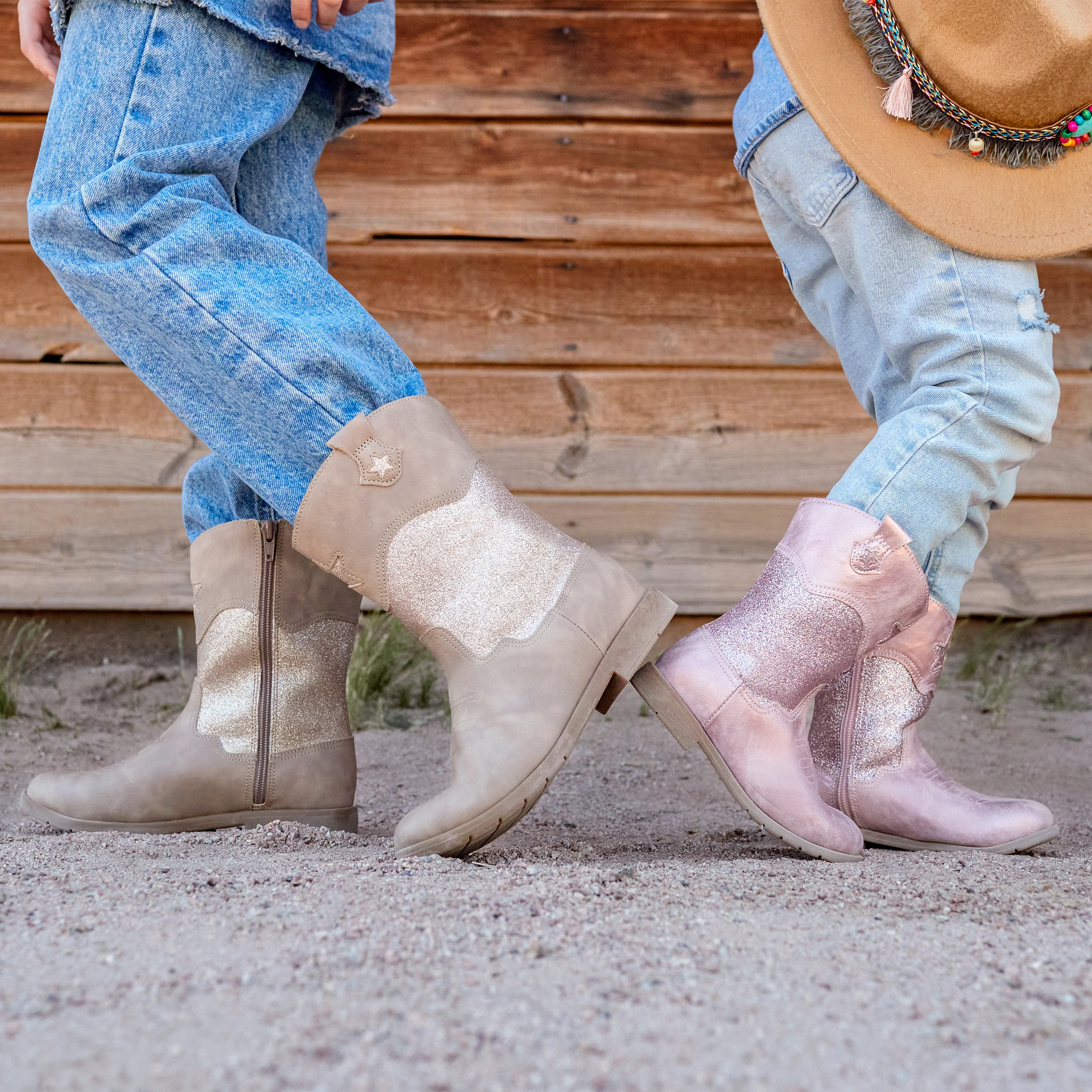 Wynona Western Boot - Little Kid Taupe - Image 11